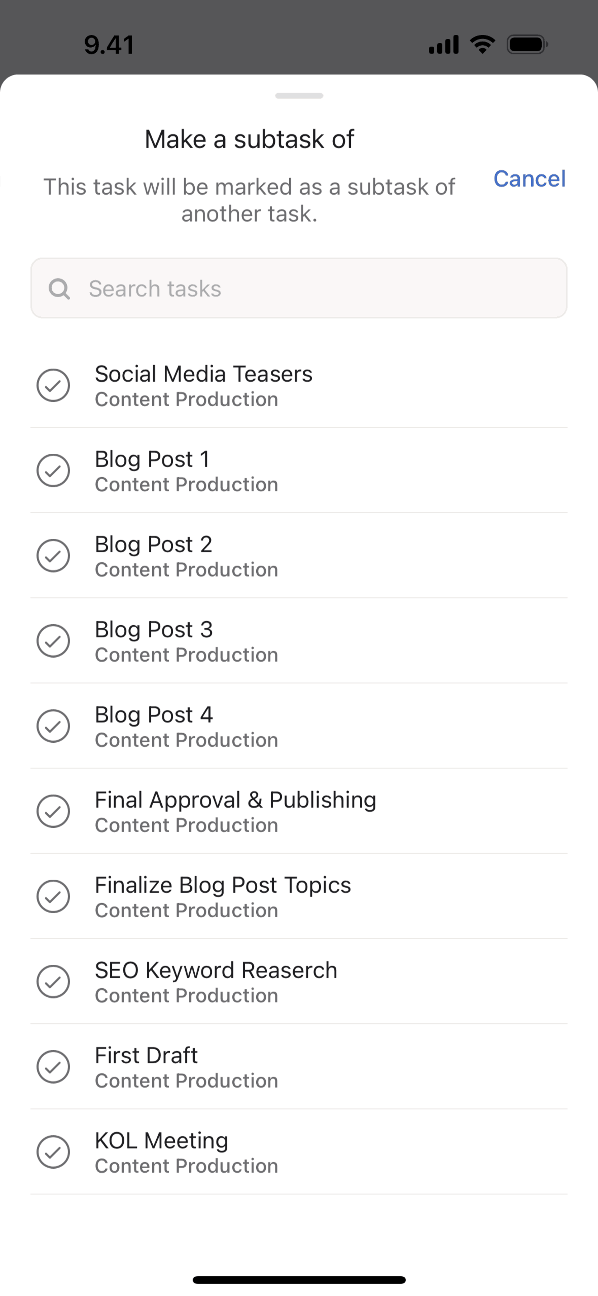Asana iOS Business interface screenshot 24