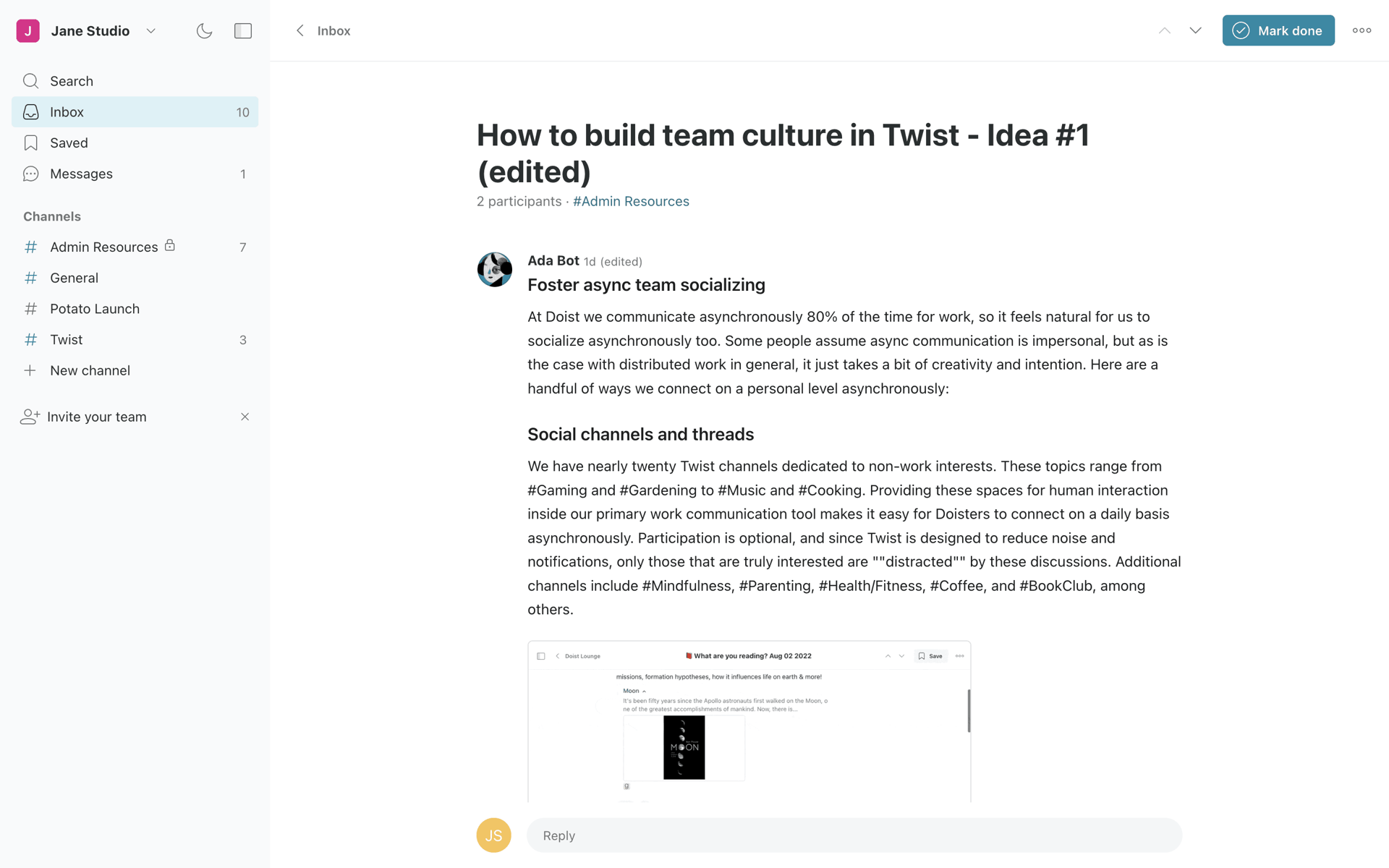 Twist Web Business interface screenshot 13