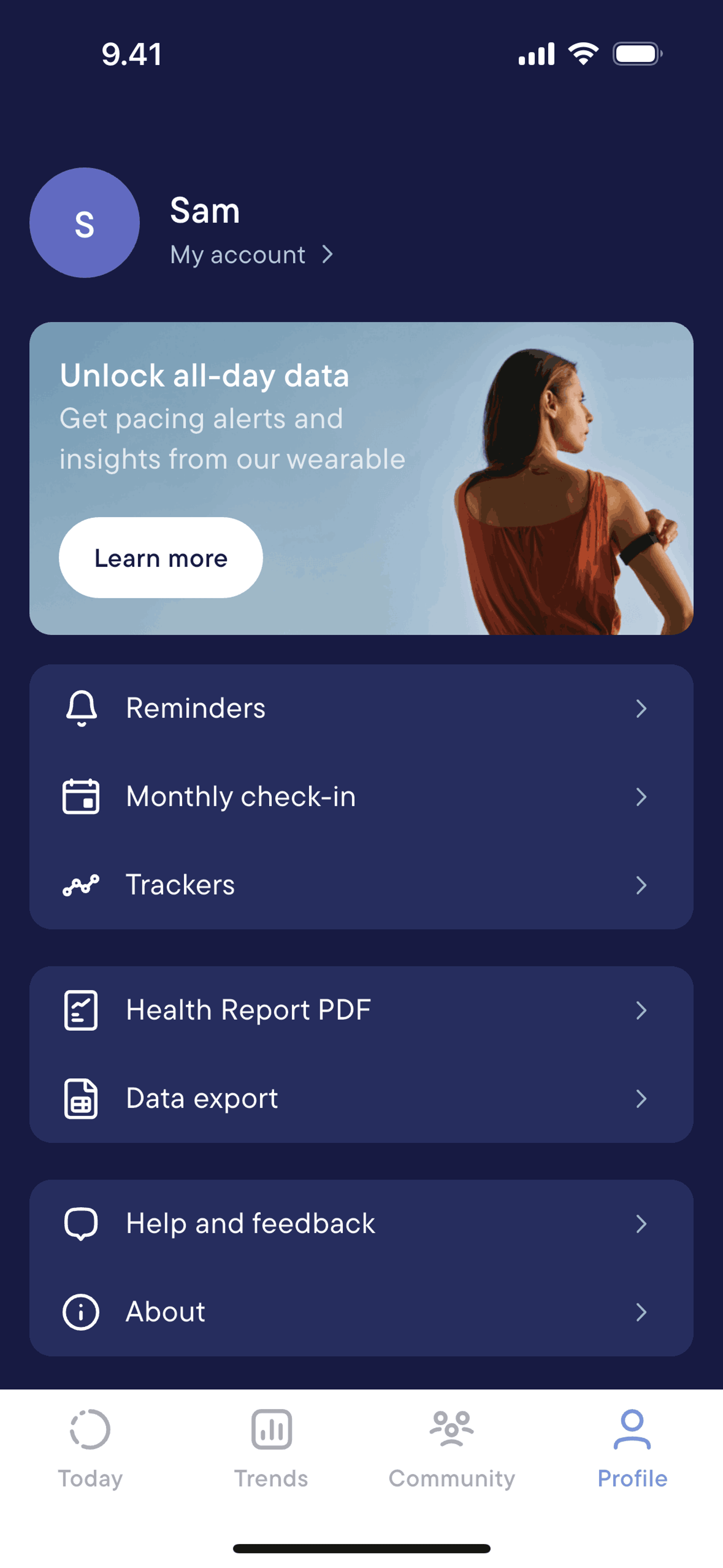 Visible iOS Health & Fitness interface screenshot 4