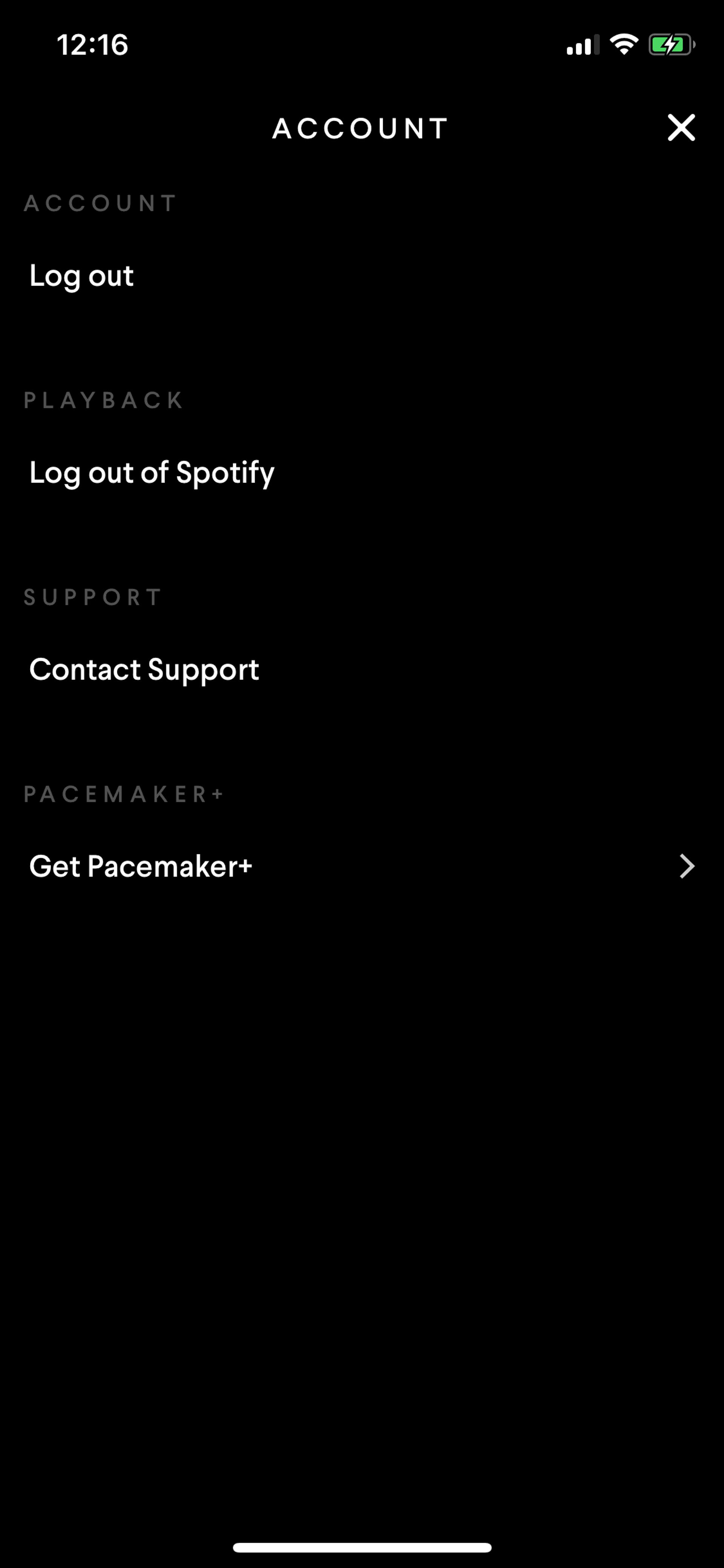 Pacemaker iOS Music & Audio interface screenshot 21