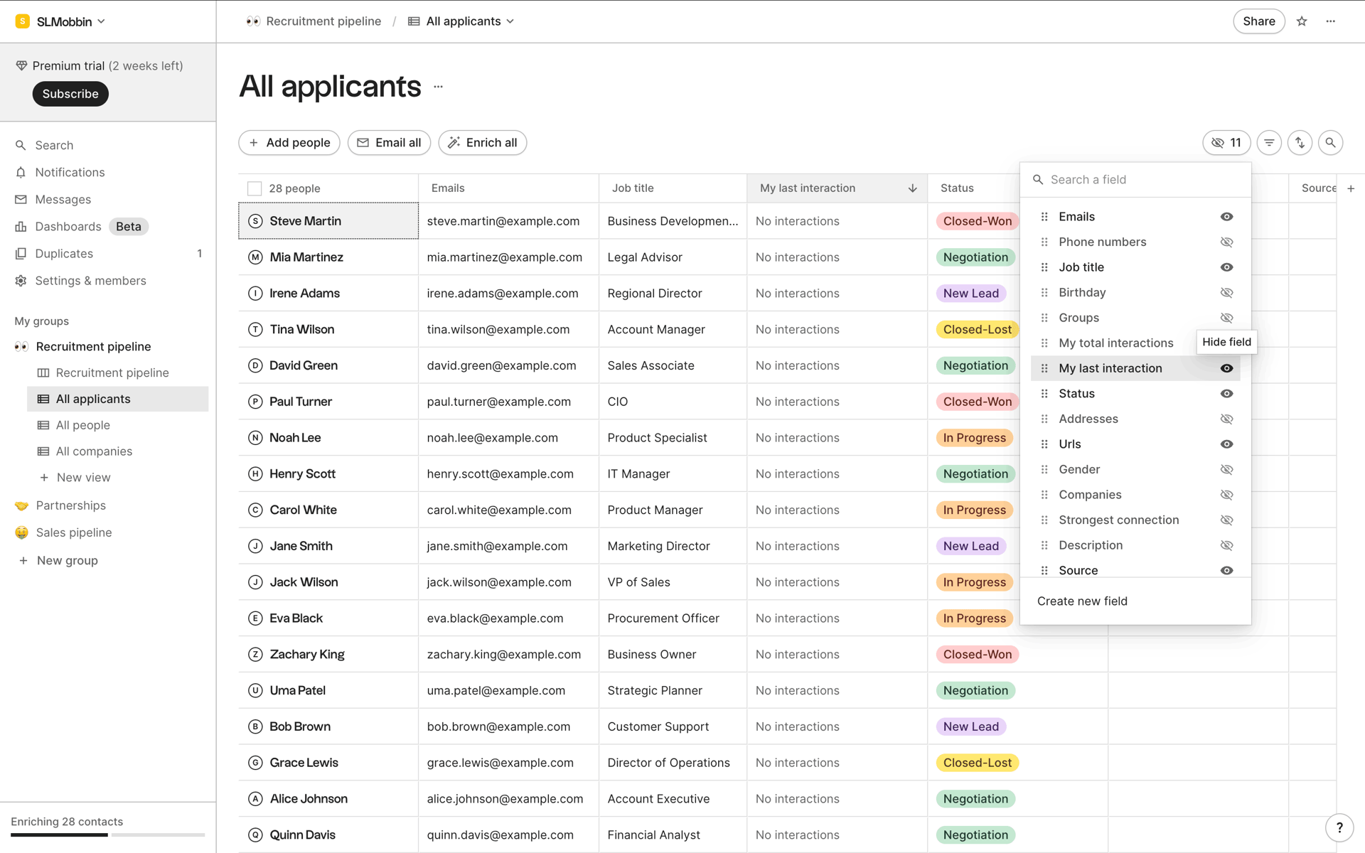 folk Web Business interface screenshot 16