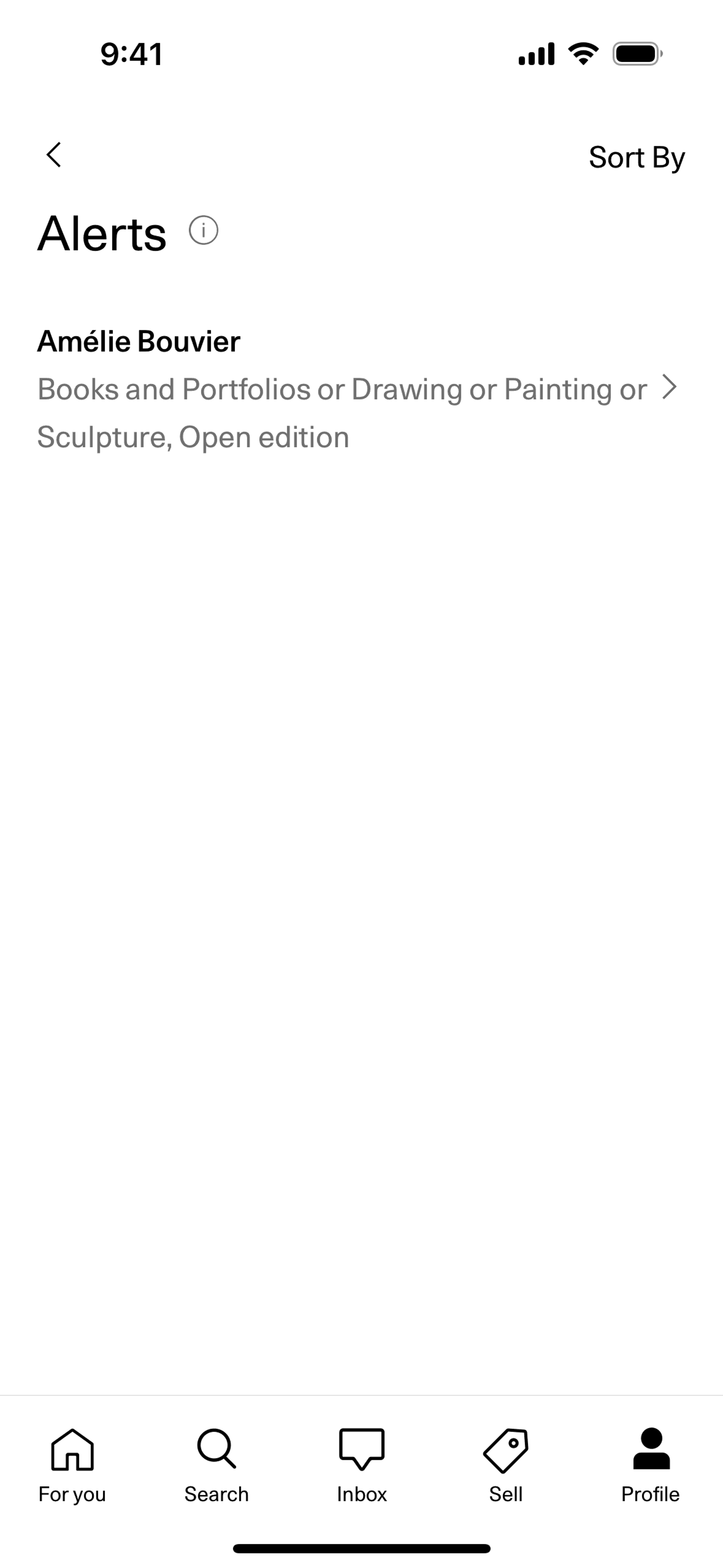 Artsy iOS Shopping interface screenshot 16