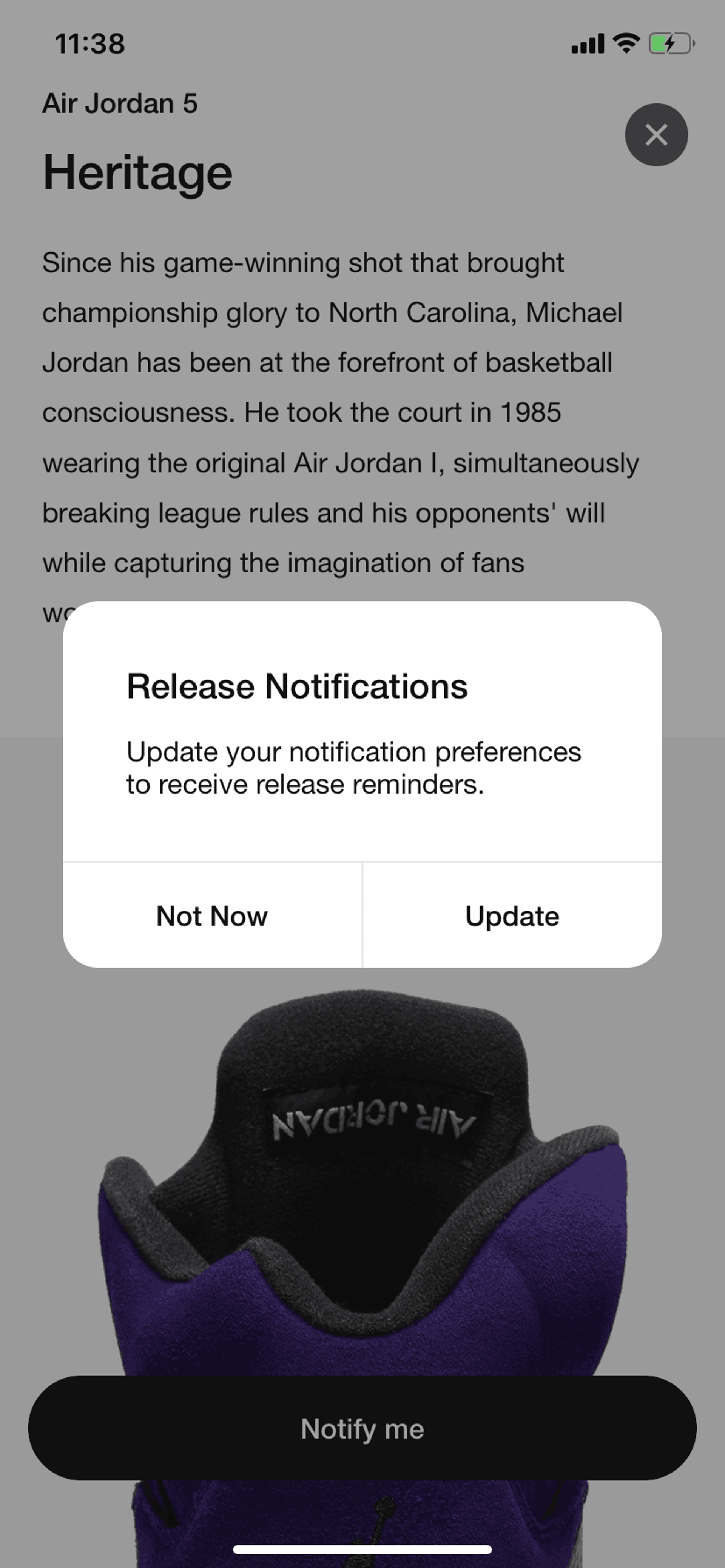 Nike SNKRS iOS Shopping interface screenshot 23