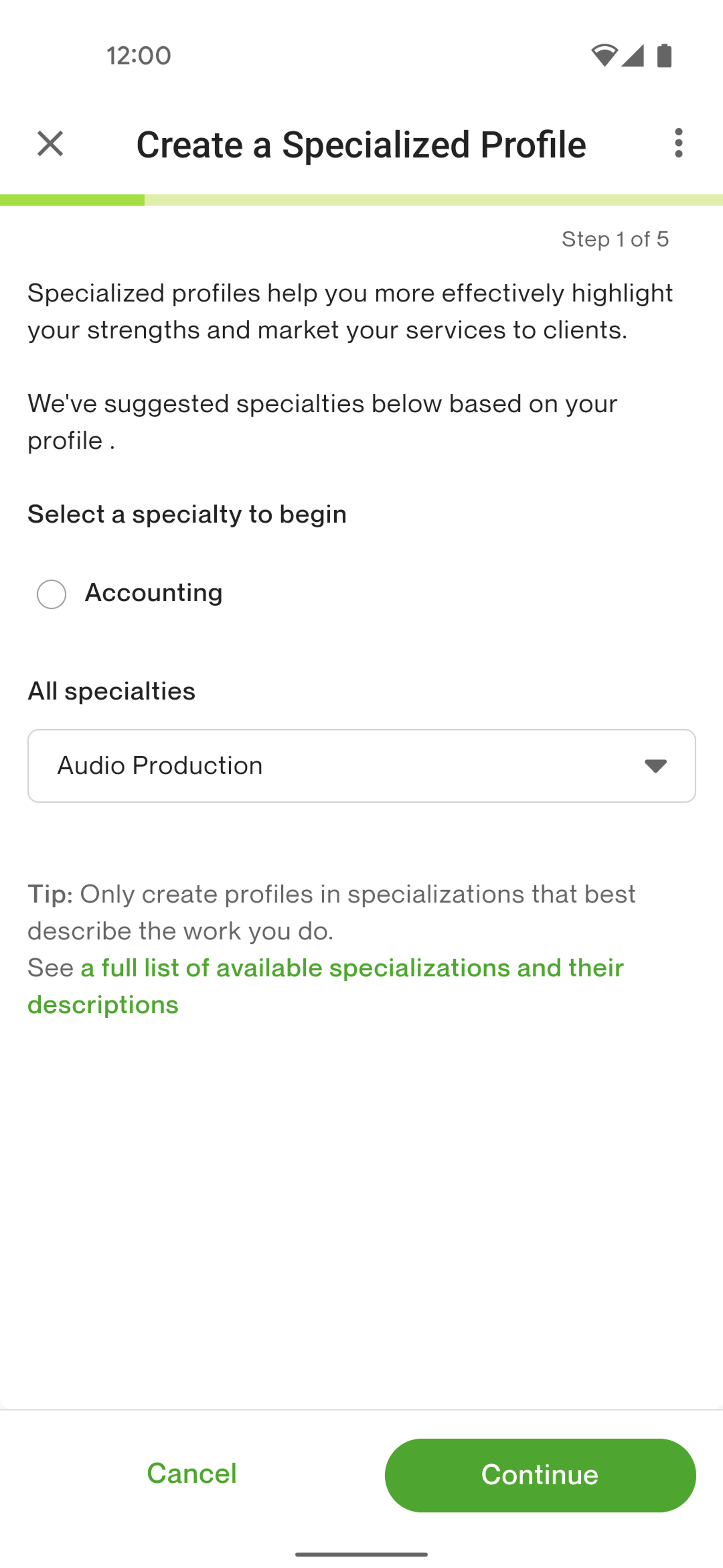 Upwork Android Business interface screenshot 8
