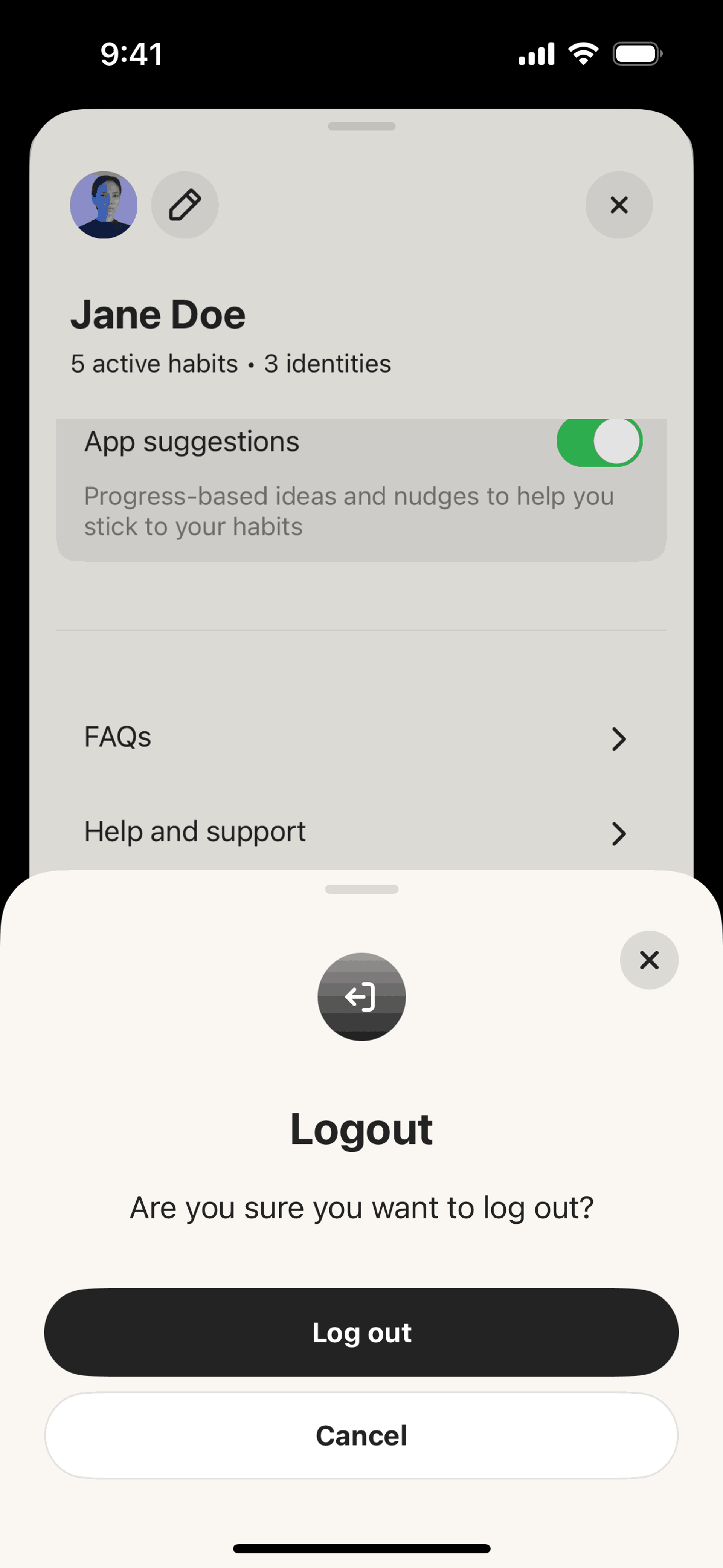 Atoms iOS Productivity interface screenshot 21