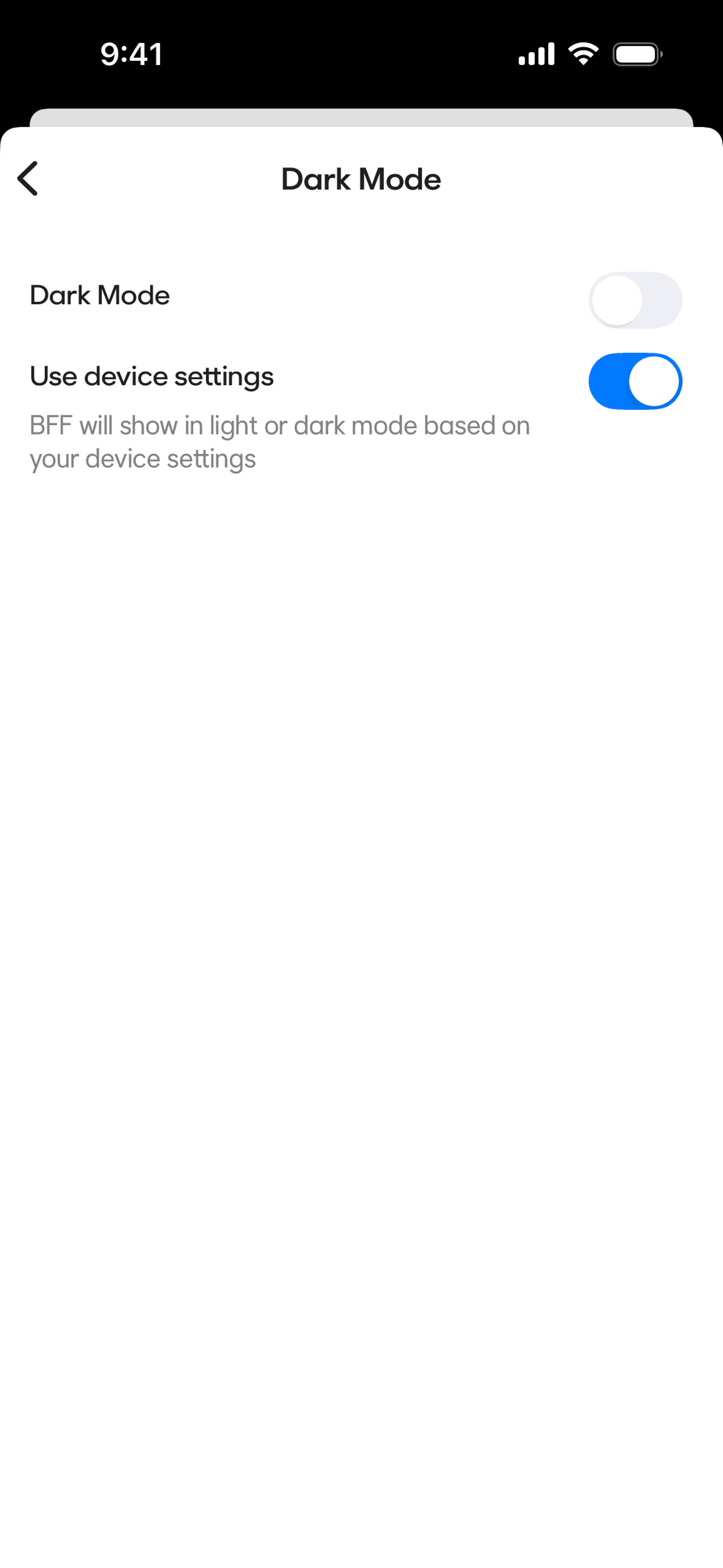 BFF iOS Social Networking interface screenshot 5