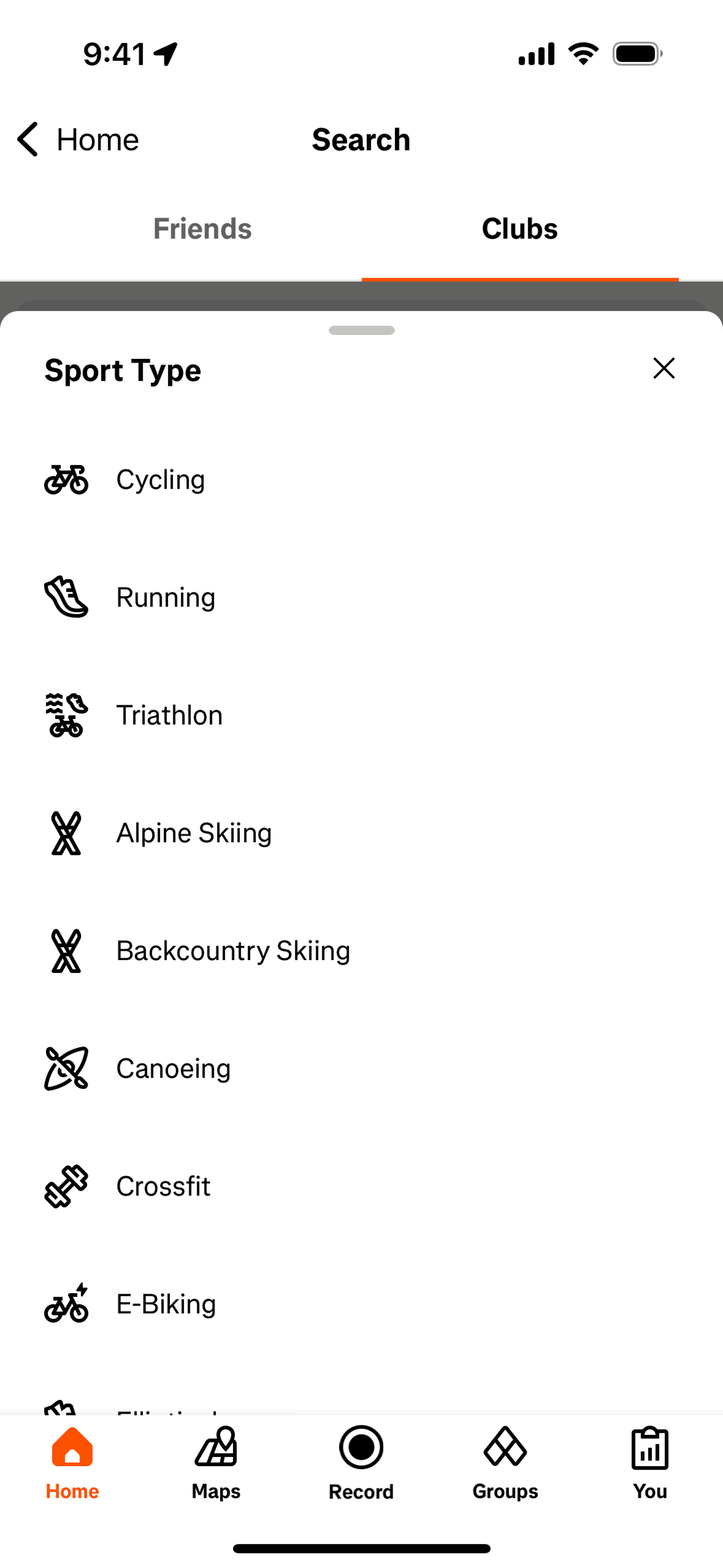 Strava iOS Health & Fitness interface screenshot 7
