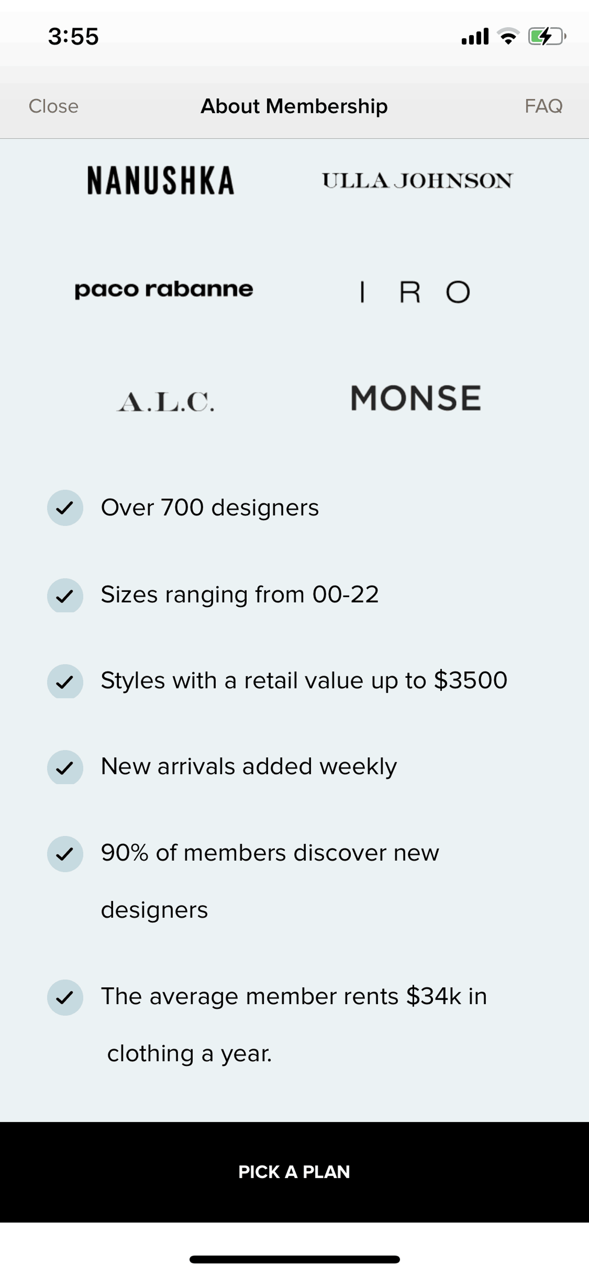 Rent the Runway iOS Shopping interface screenshot 19
