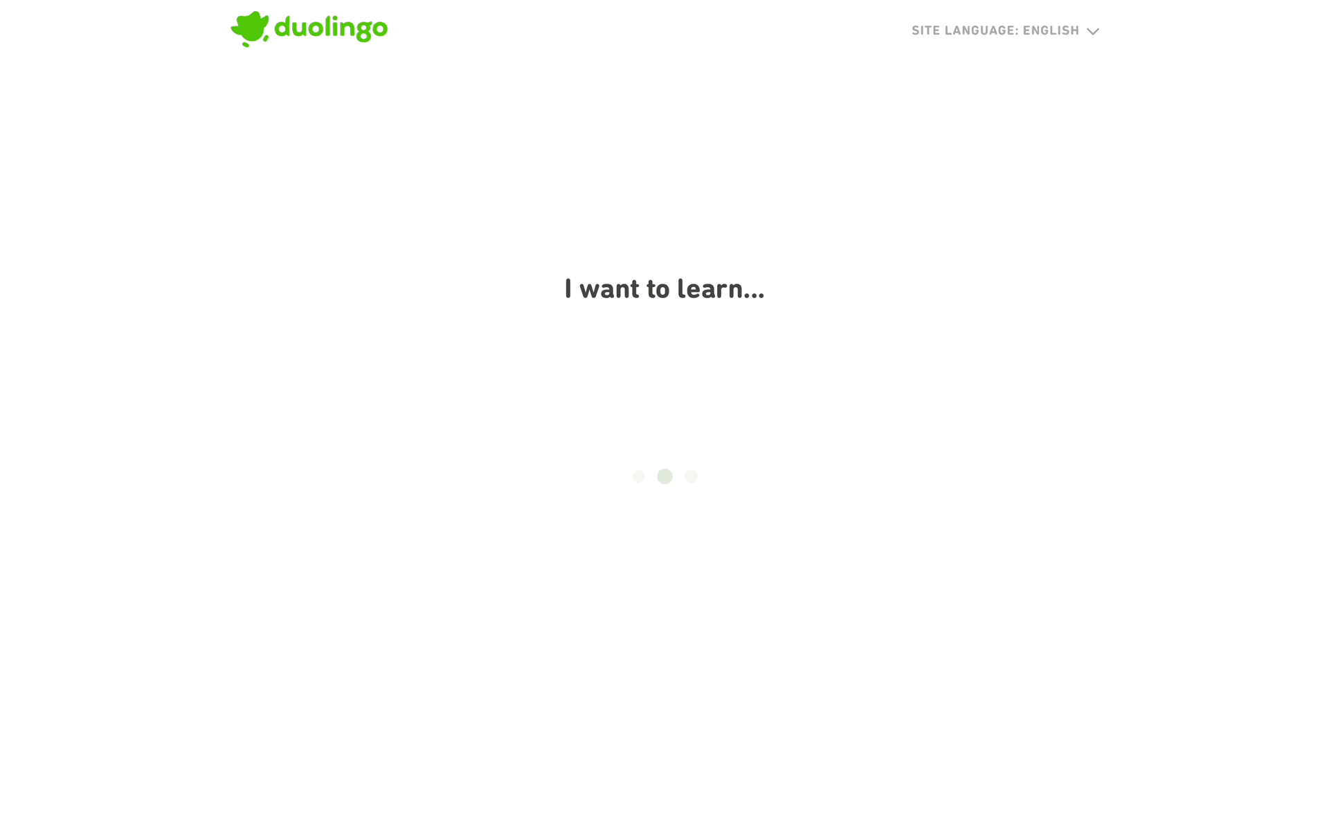 Onboarding on Duolingo (web) screen 3