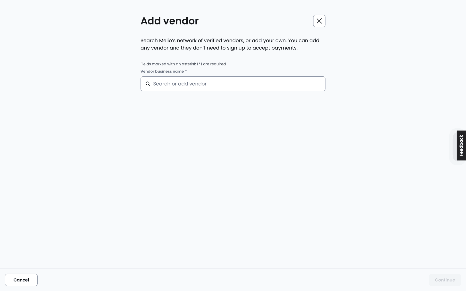 Melio Web Finance interface screenshot 3