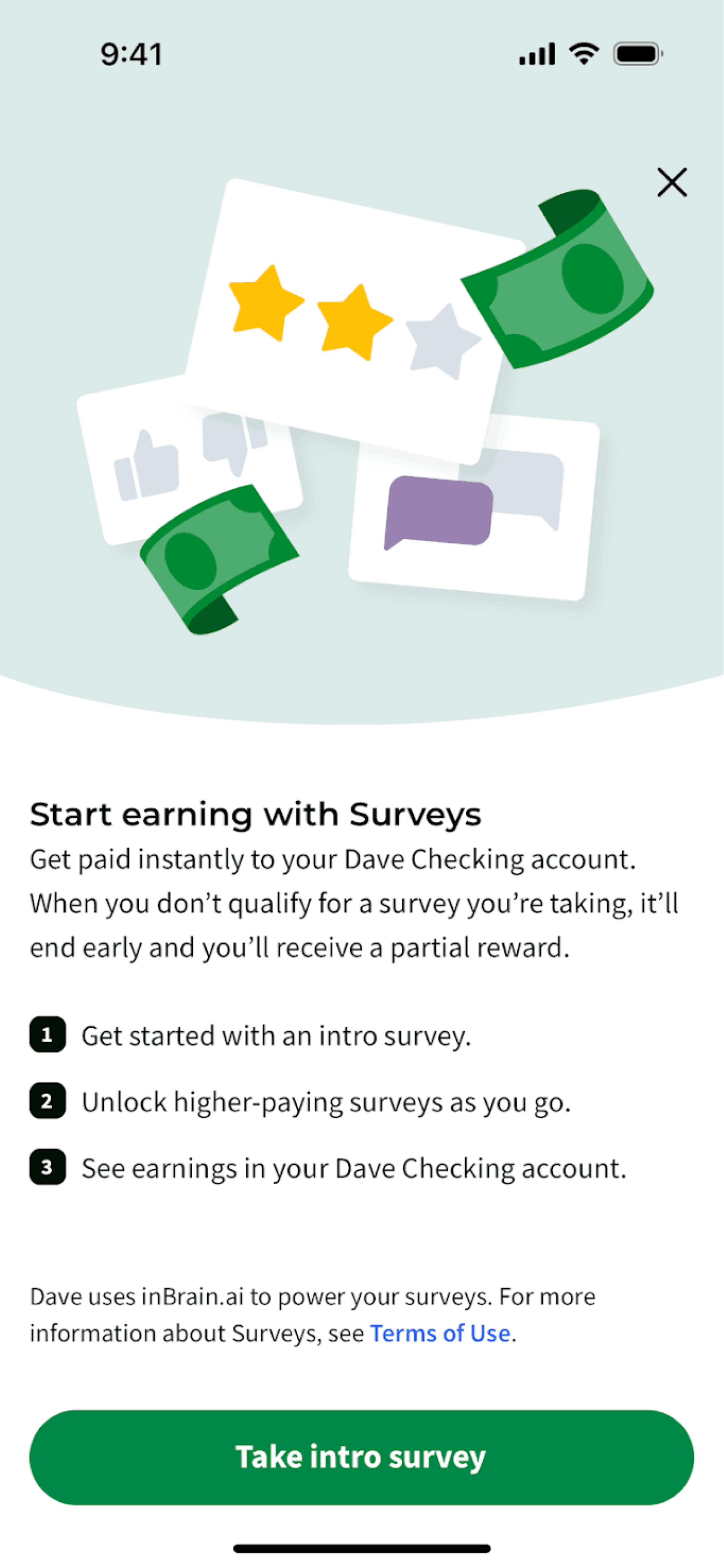 Dave iOS Finance interface screenshot 13