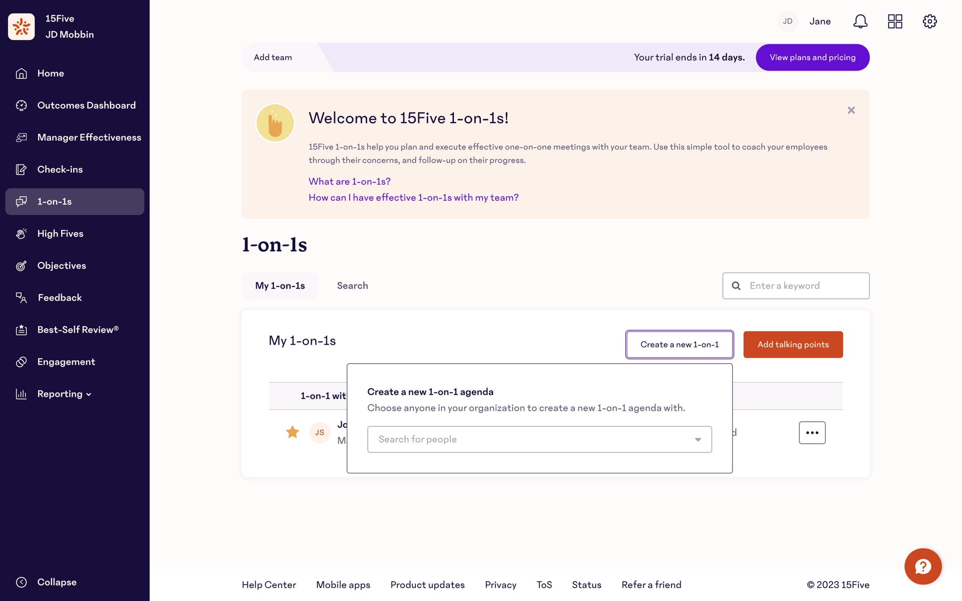 15Five Web Business interface screenshot 17
