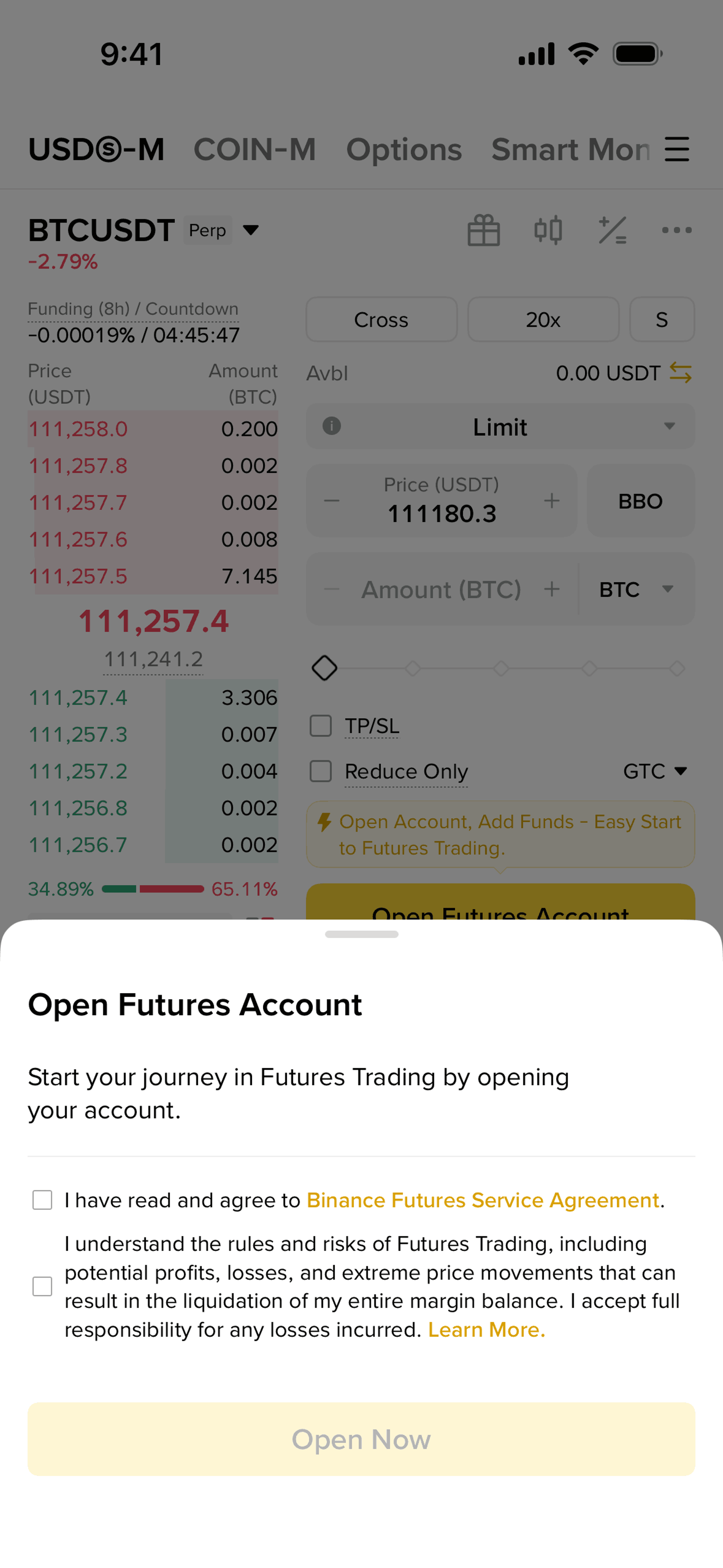 Binance iOS Finance interface screenshot 14