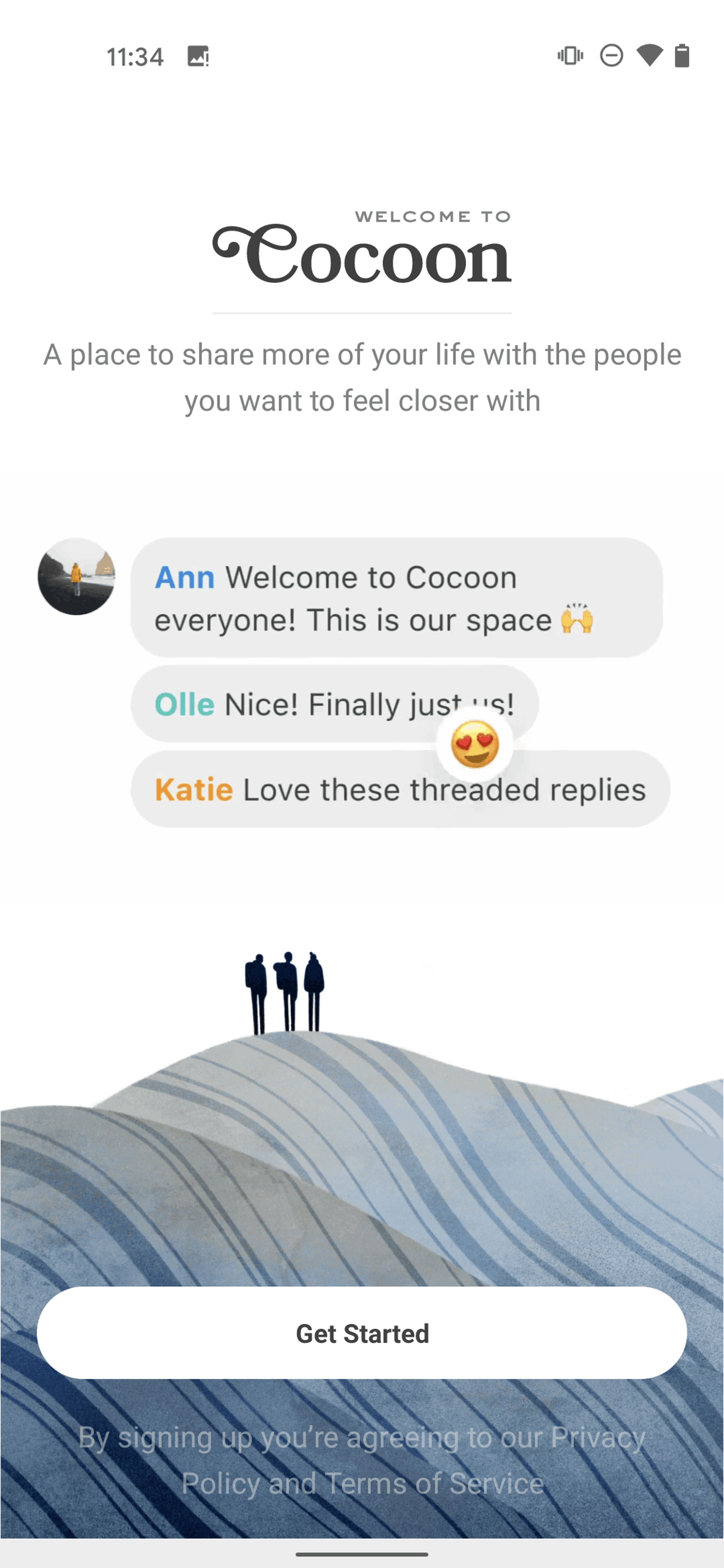 Cocoon Android Social Networking interface screenshot 2