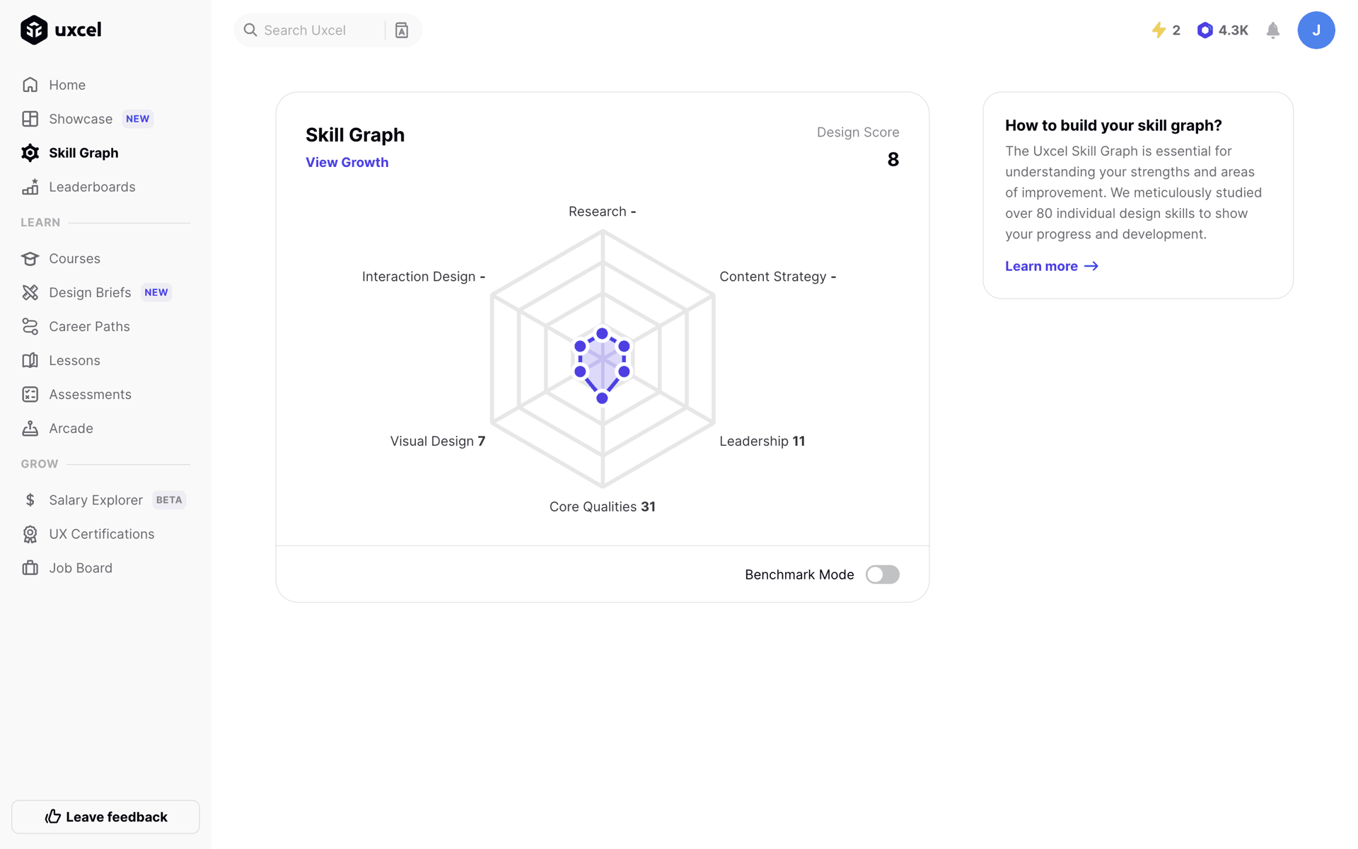 Uxcel Web Education interface screenshot 14