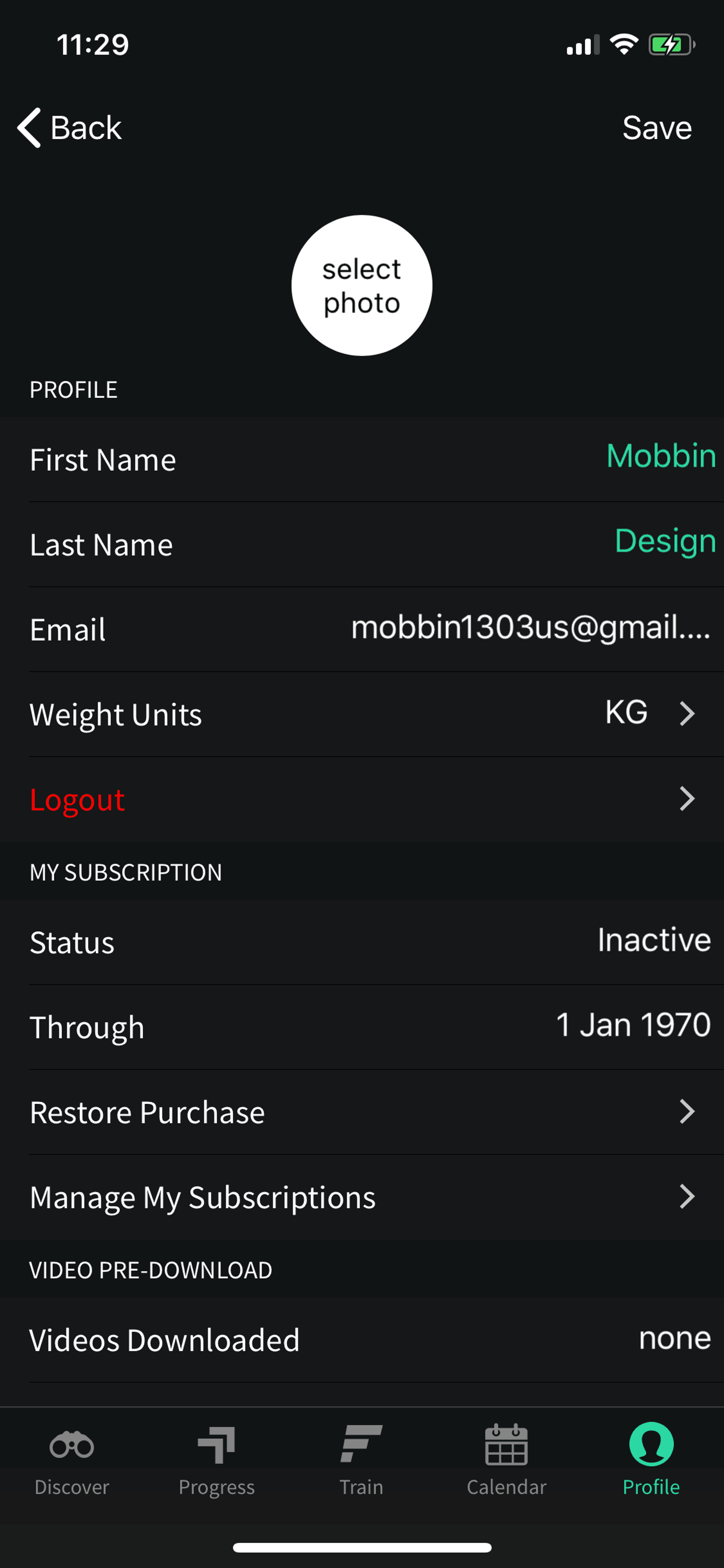 Fitplan iOS Health & Fitness interface screenshot 22