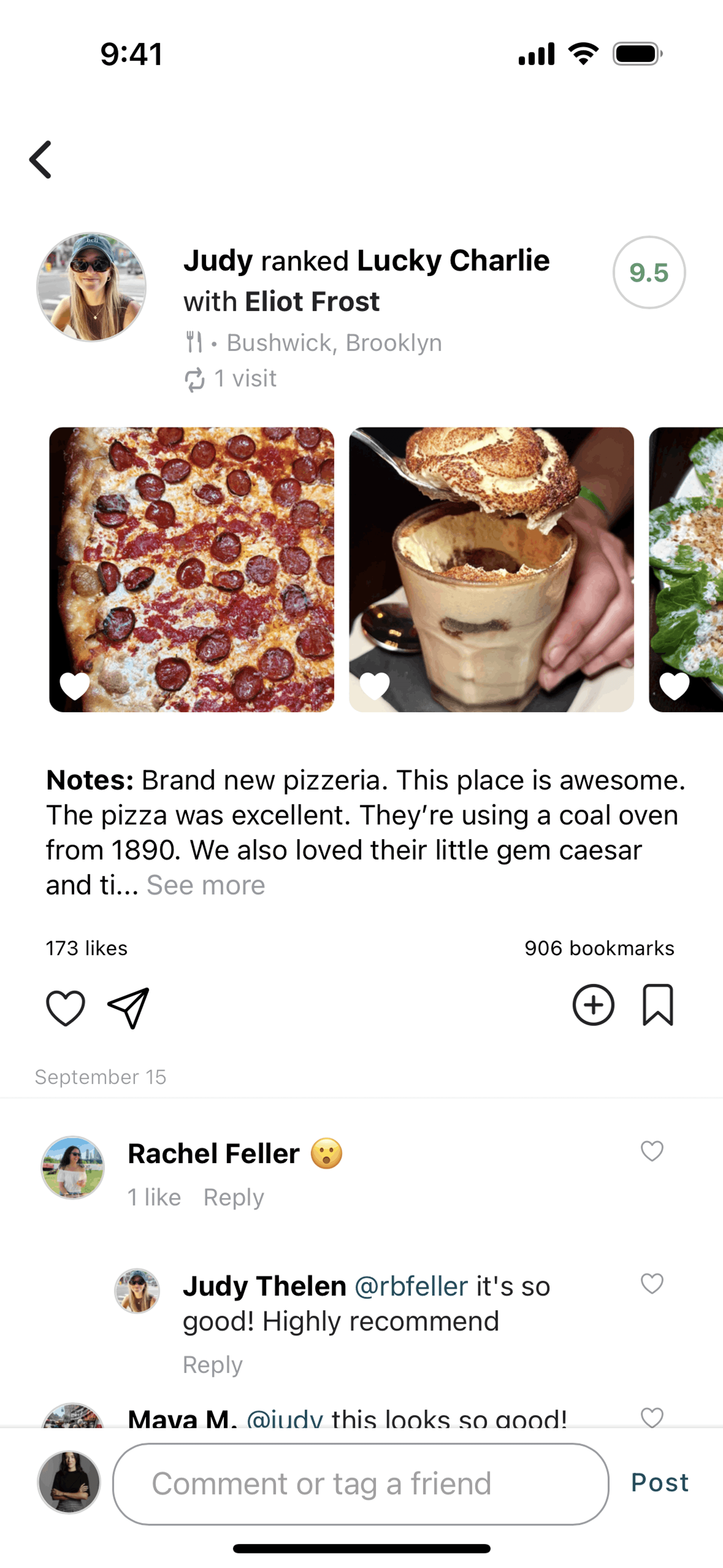 Beli iOS Food & Drink interface screenshot 24