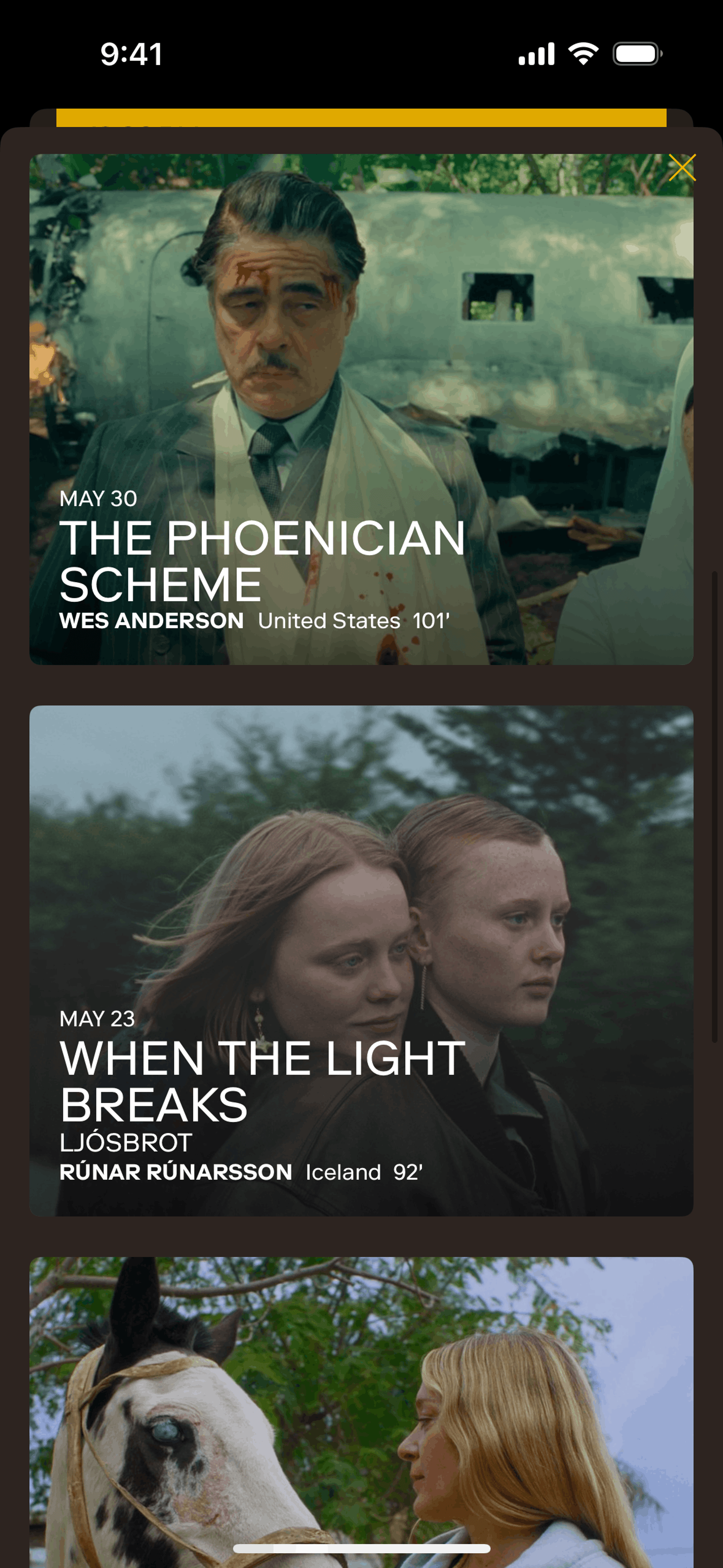 MUBI GO iOS Entertainment interface screenshot 19