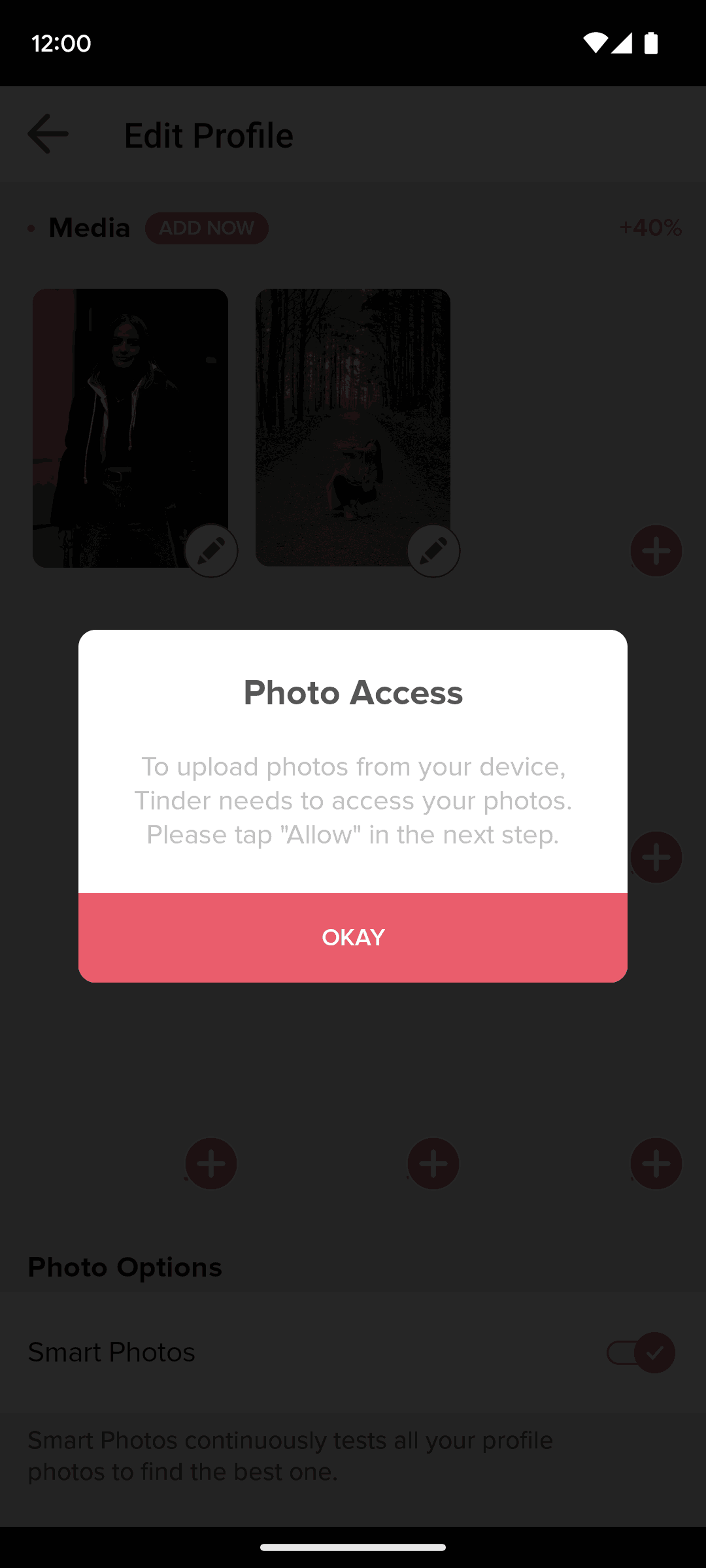 Tinder Android Social Networking interface screenshot 21