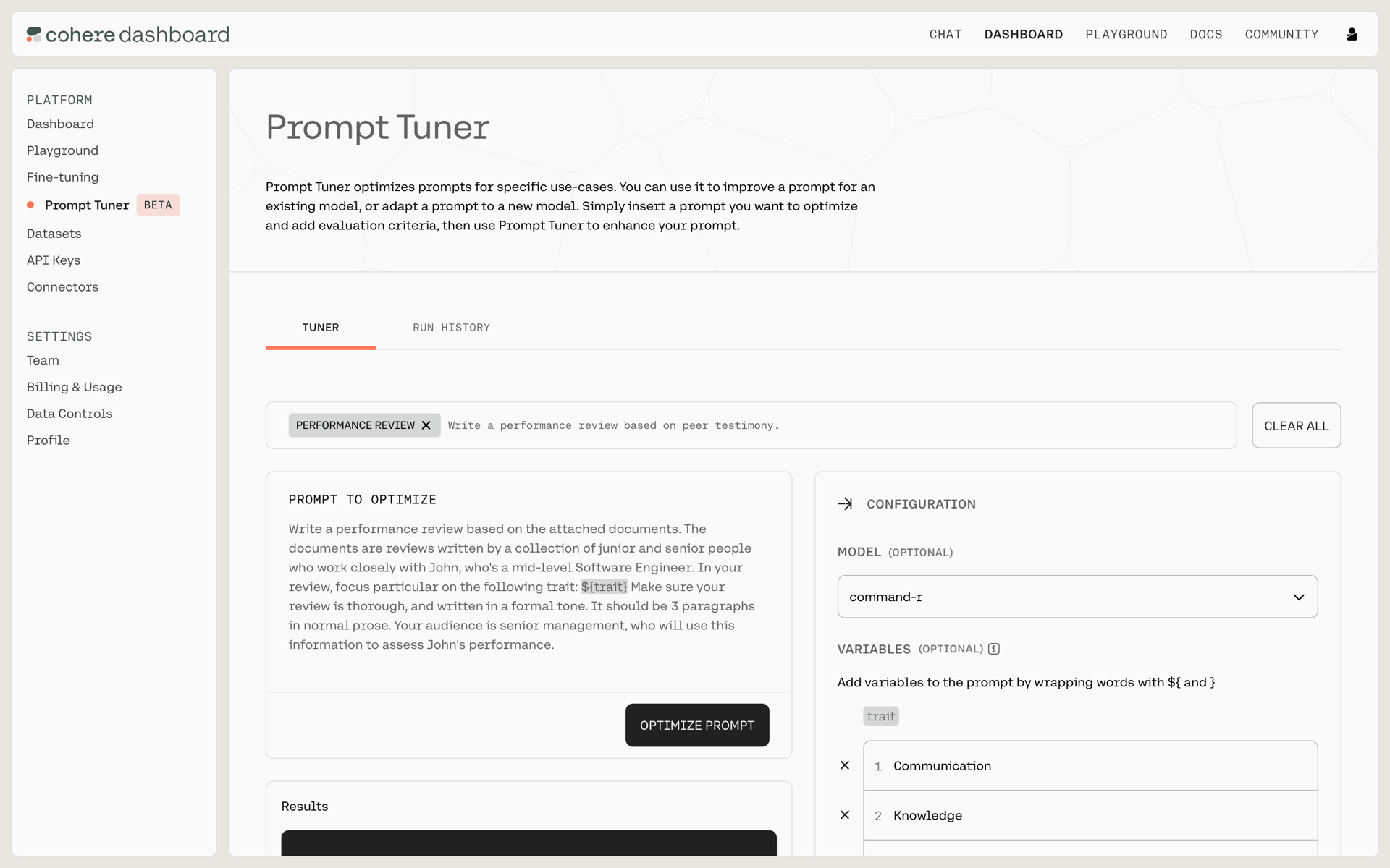 Cohere Web AI interface screenshot 15