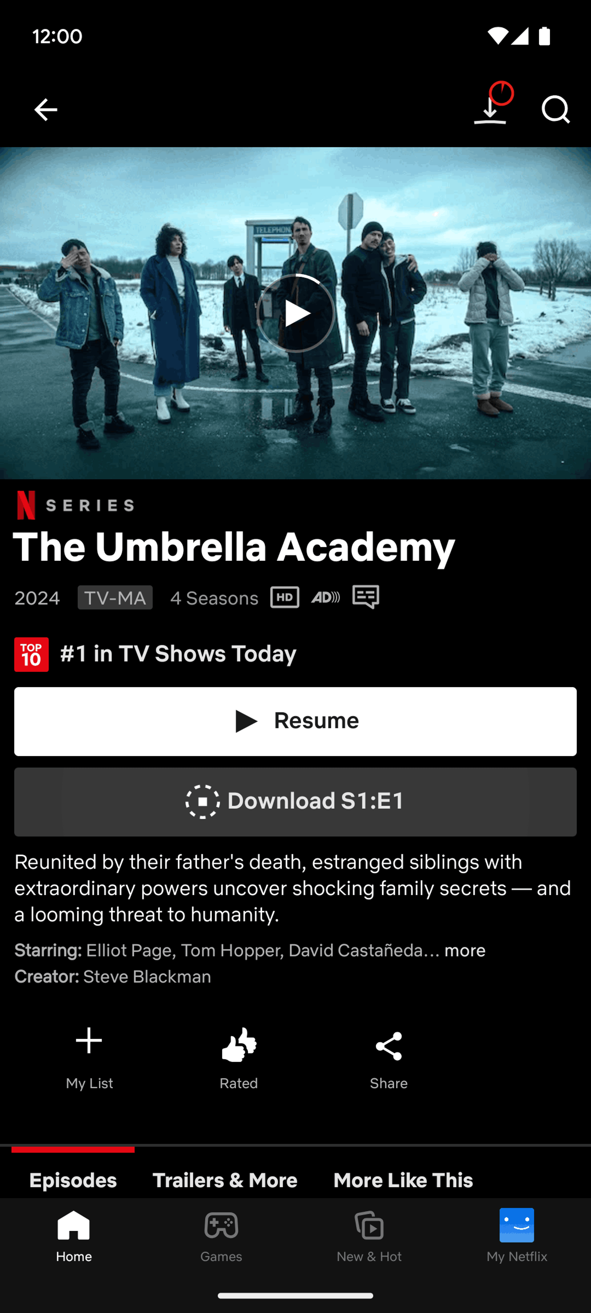 Netflix Android Entertainment interface screenshot 20
