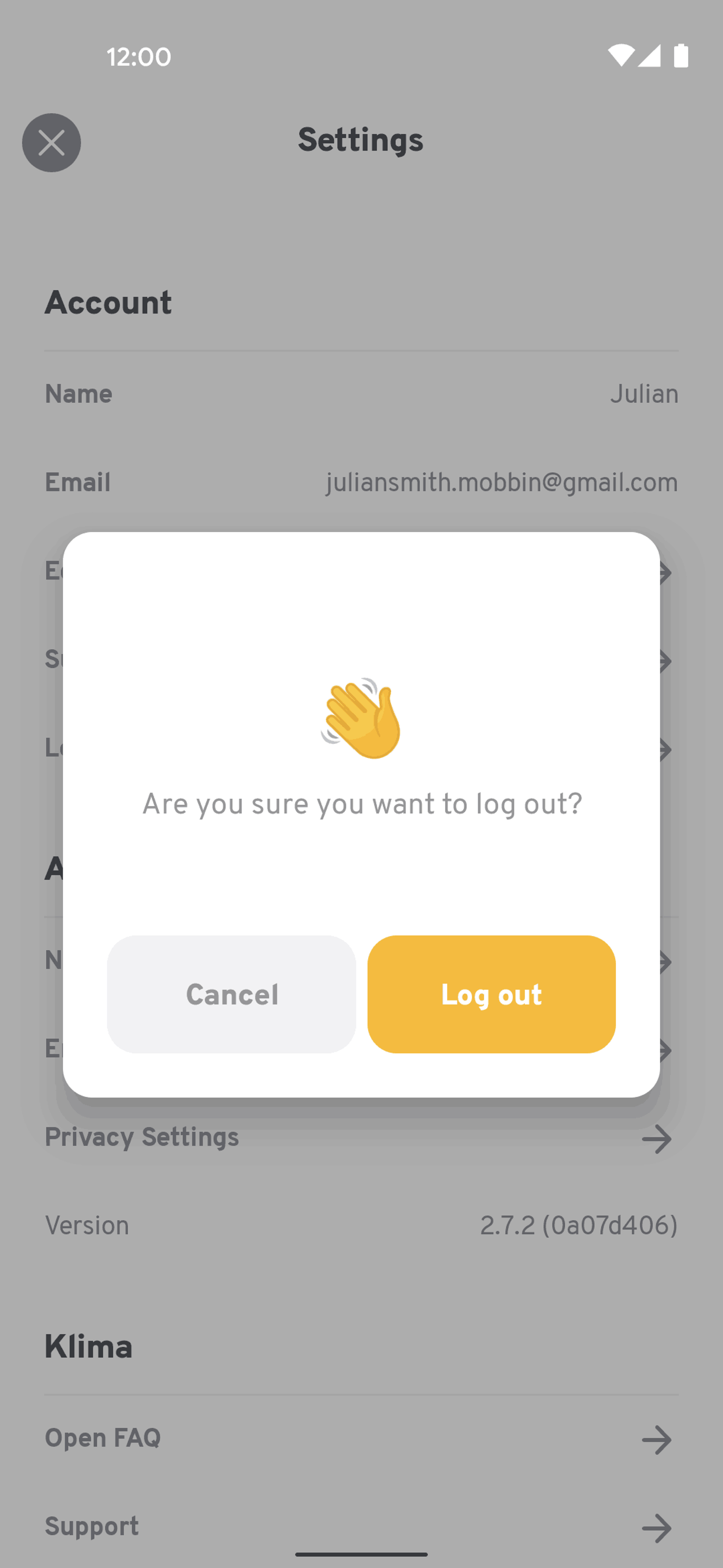 Klima Android Lifestyle interface screenshot 18