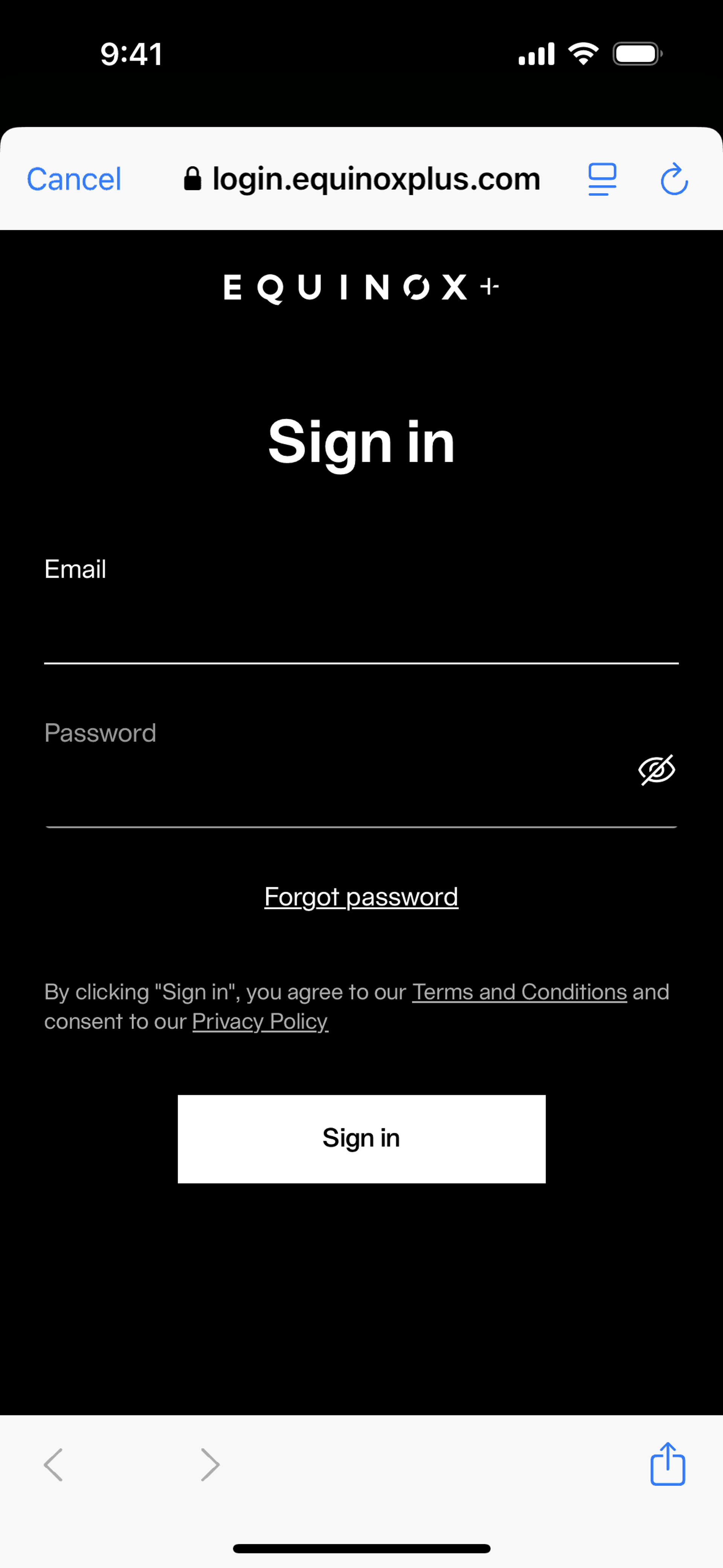 Equinox+ iOS Health & Fitness interface screenshot 11