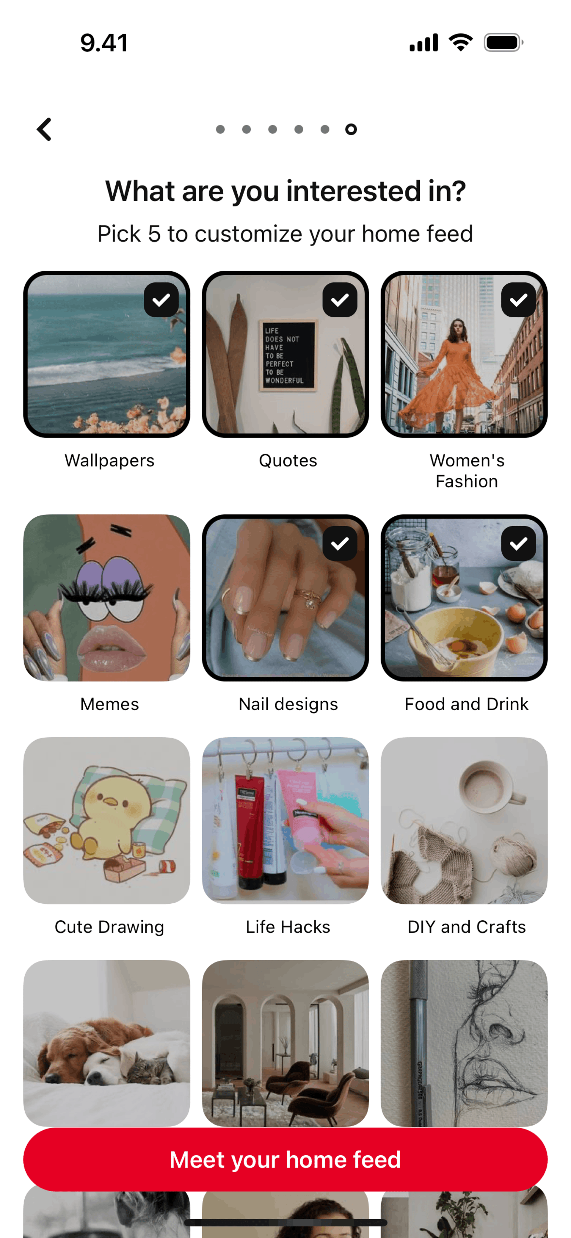 Pinterest iOS Photo & Video interface screenshot 18