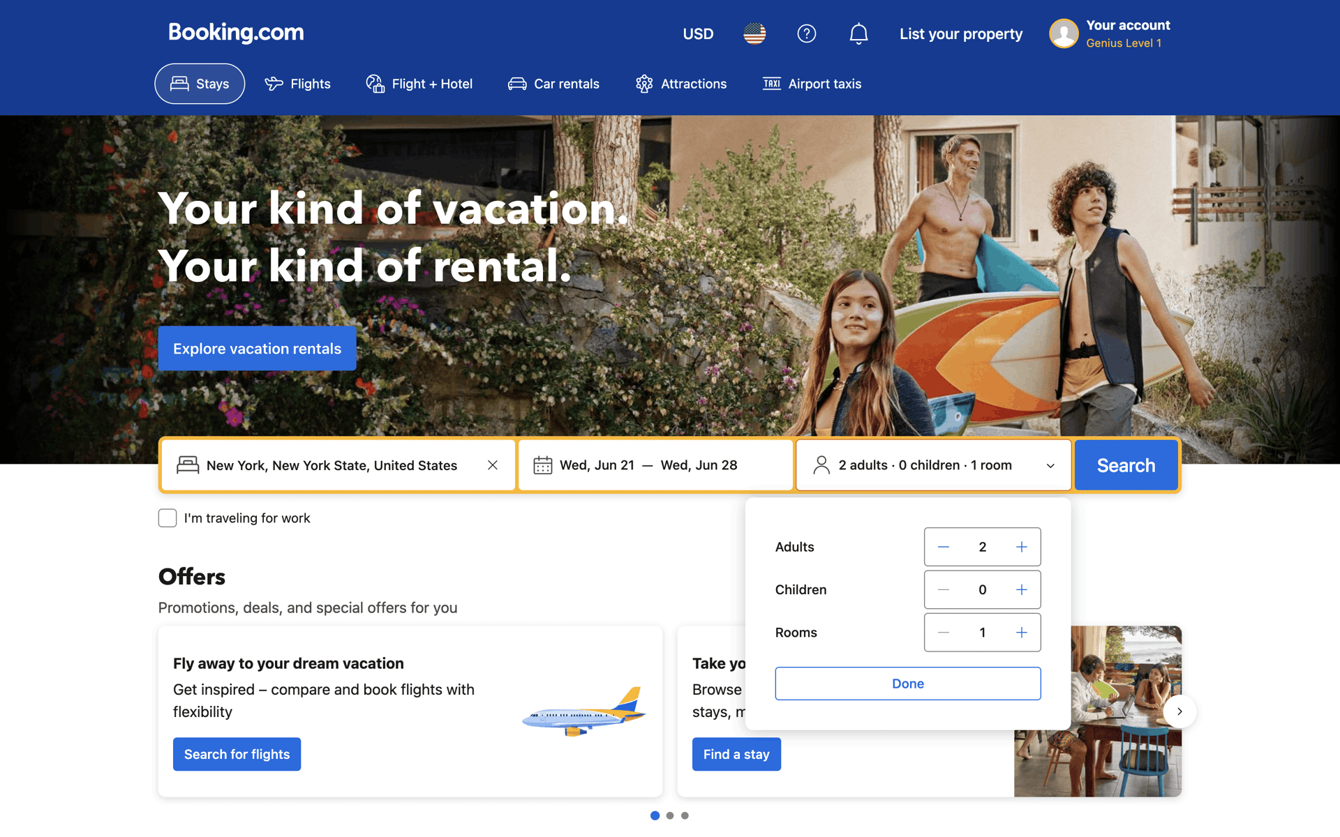Booking.com Web Travel & Transportation interface screenshot 22