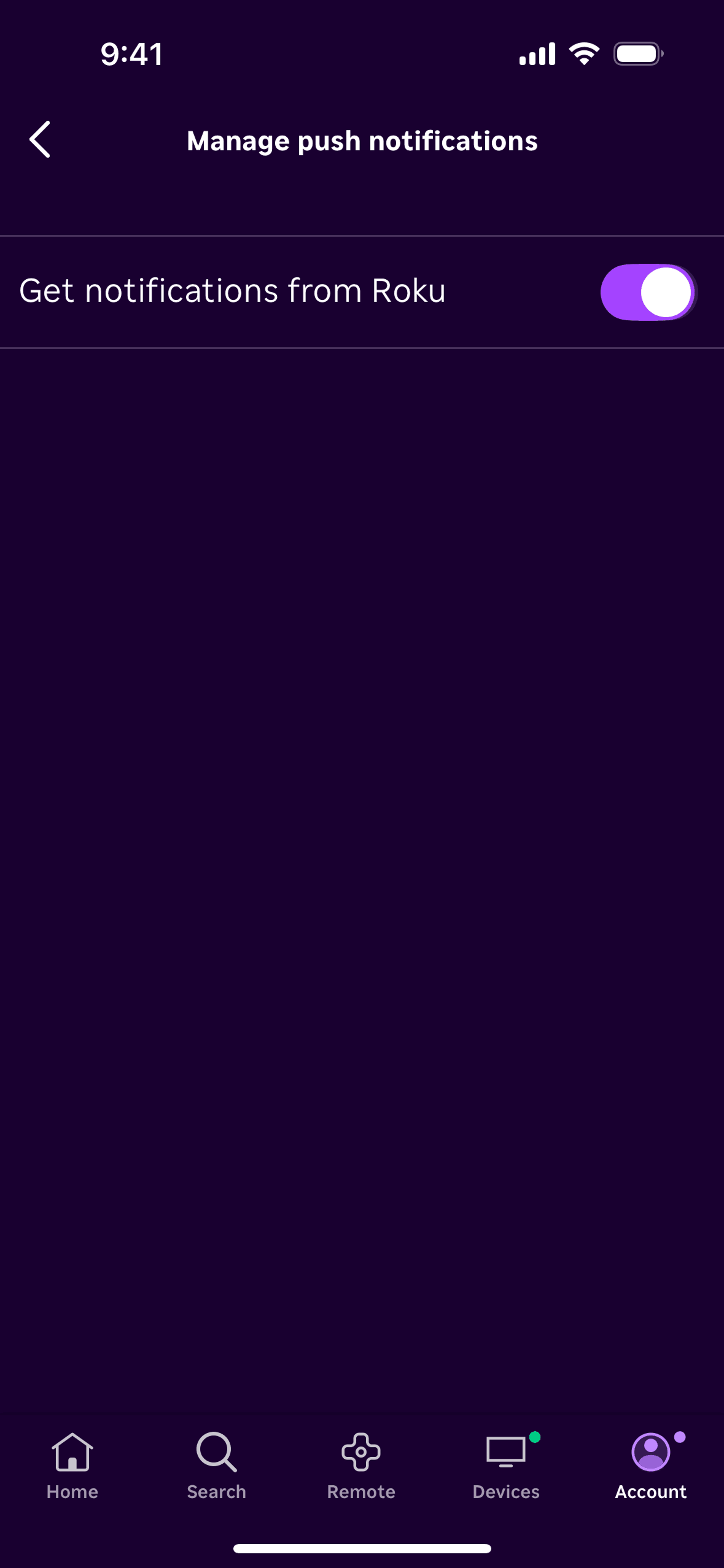 Roku iOS Entertainment interface screenshot 13