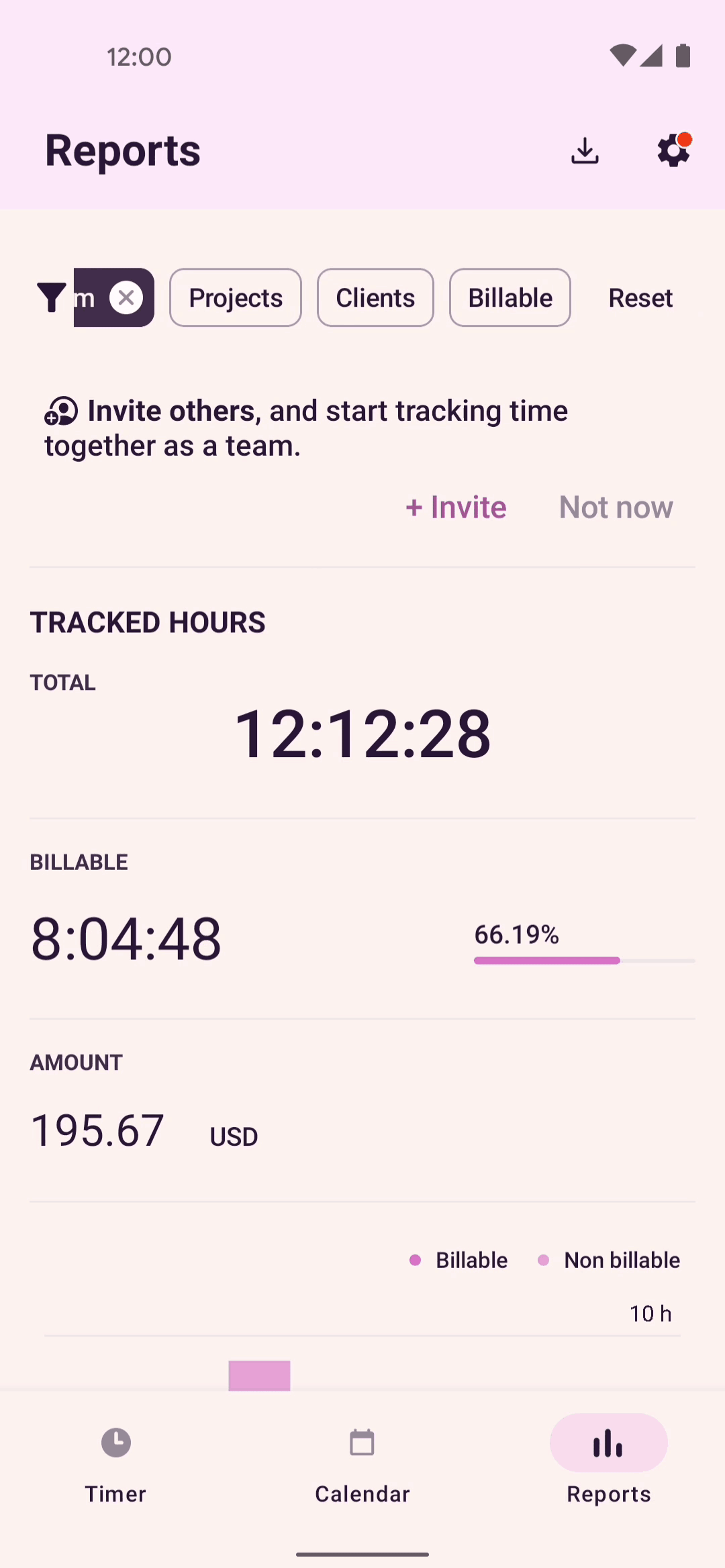 Toggl Track Android Business interface screenshot 10