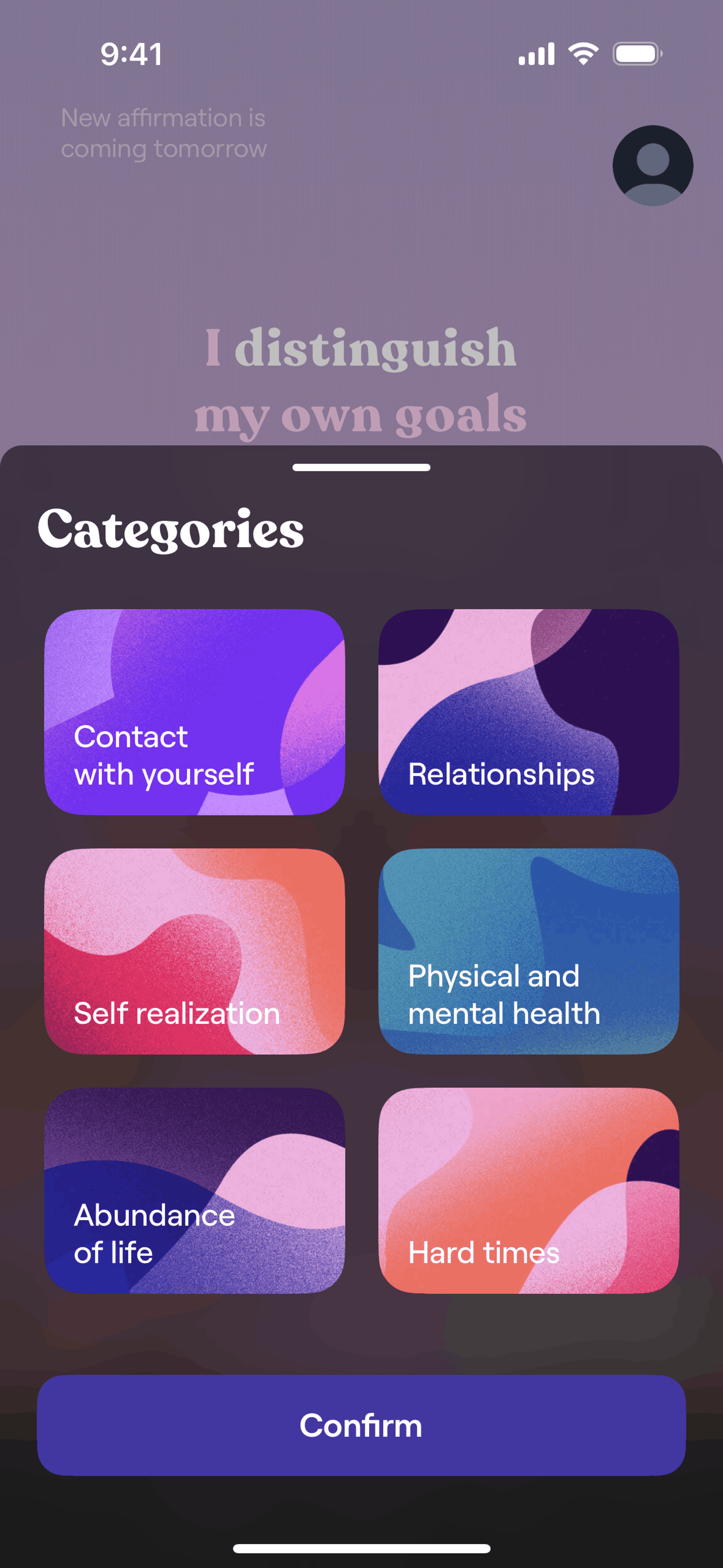 Moonly iOS Lifestyle interface screenshot 12