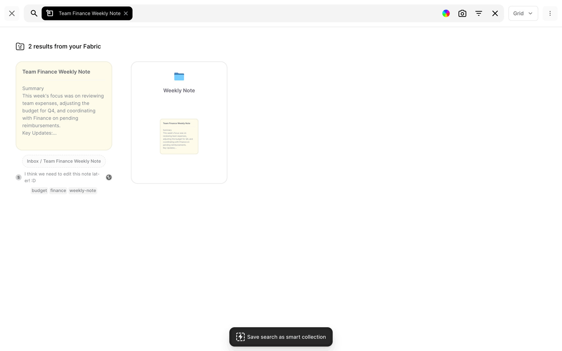 Fabric Web Productivity interface screenshot 12
