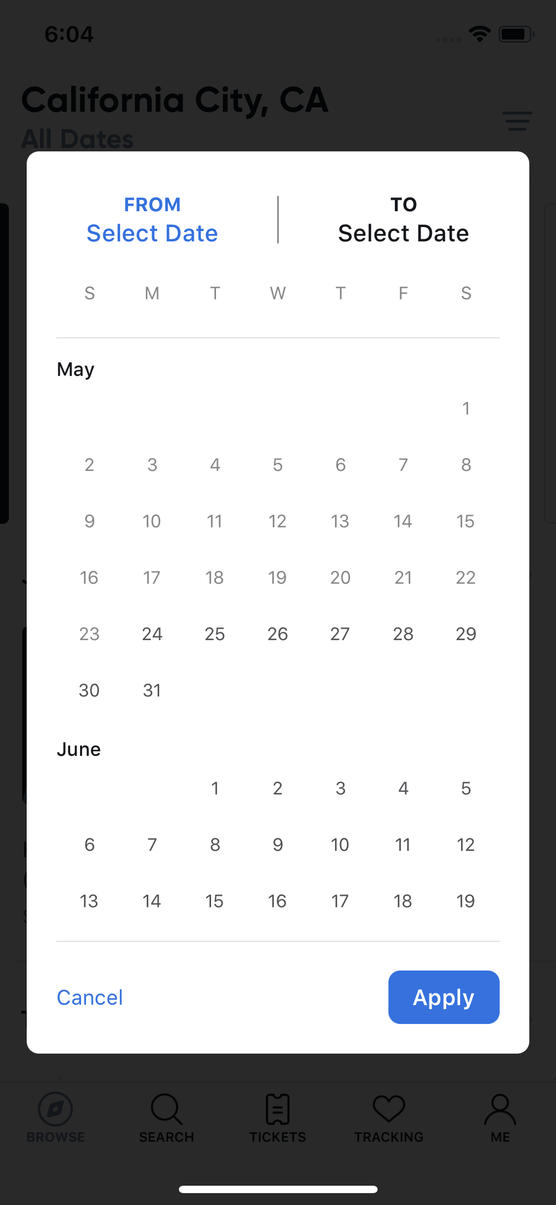 SeatGeek iOS Entertainment interface screenshot 23