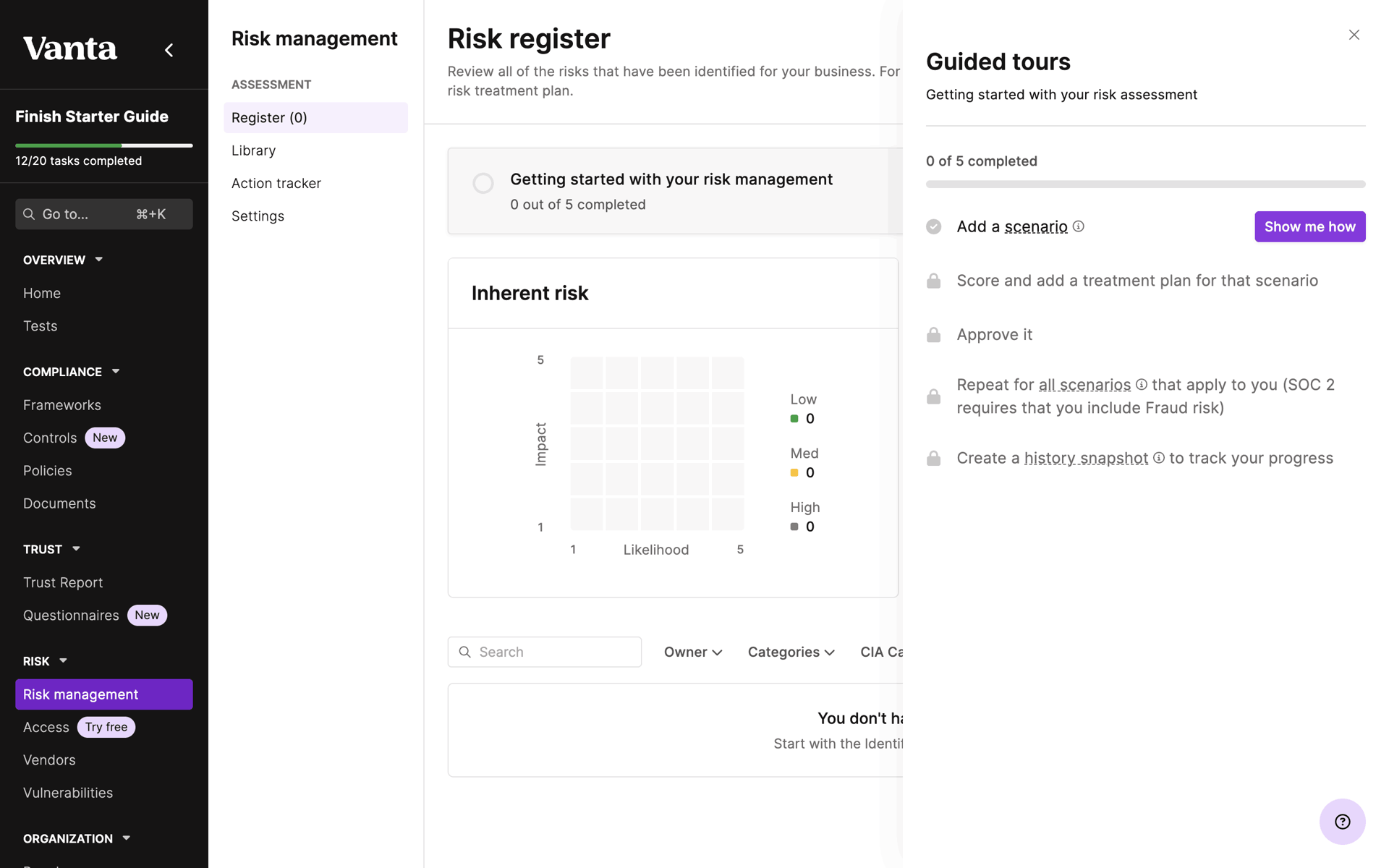 Vanta Web Business interface screenshot 23
