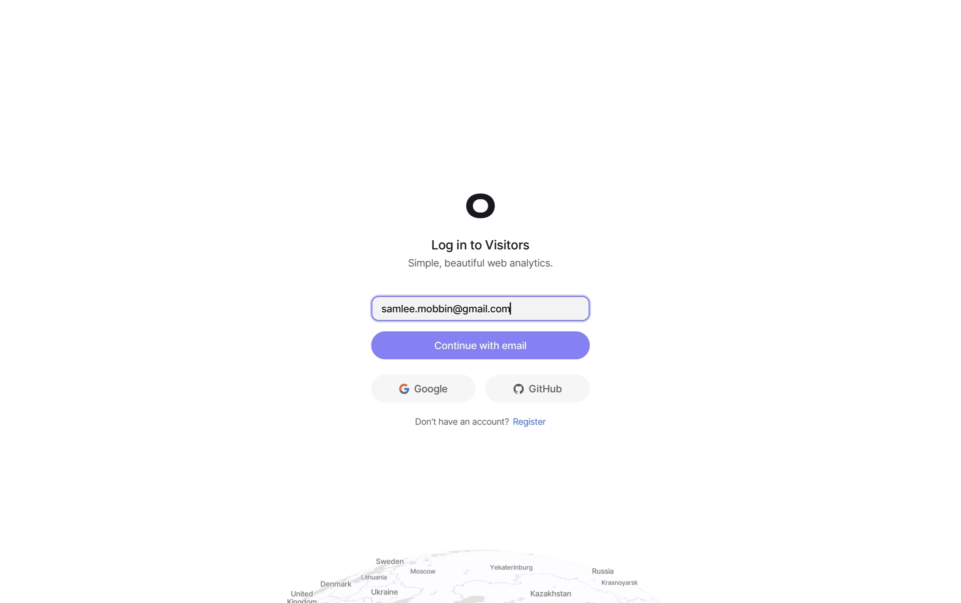 Visitors Web Business interface screenshot 2
