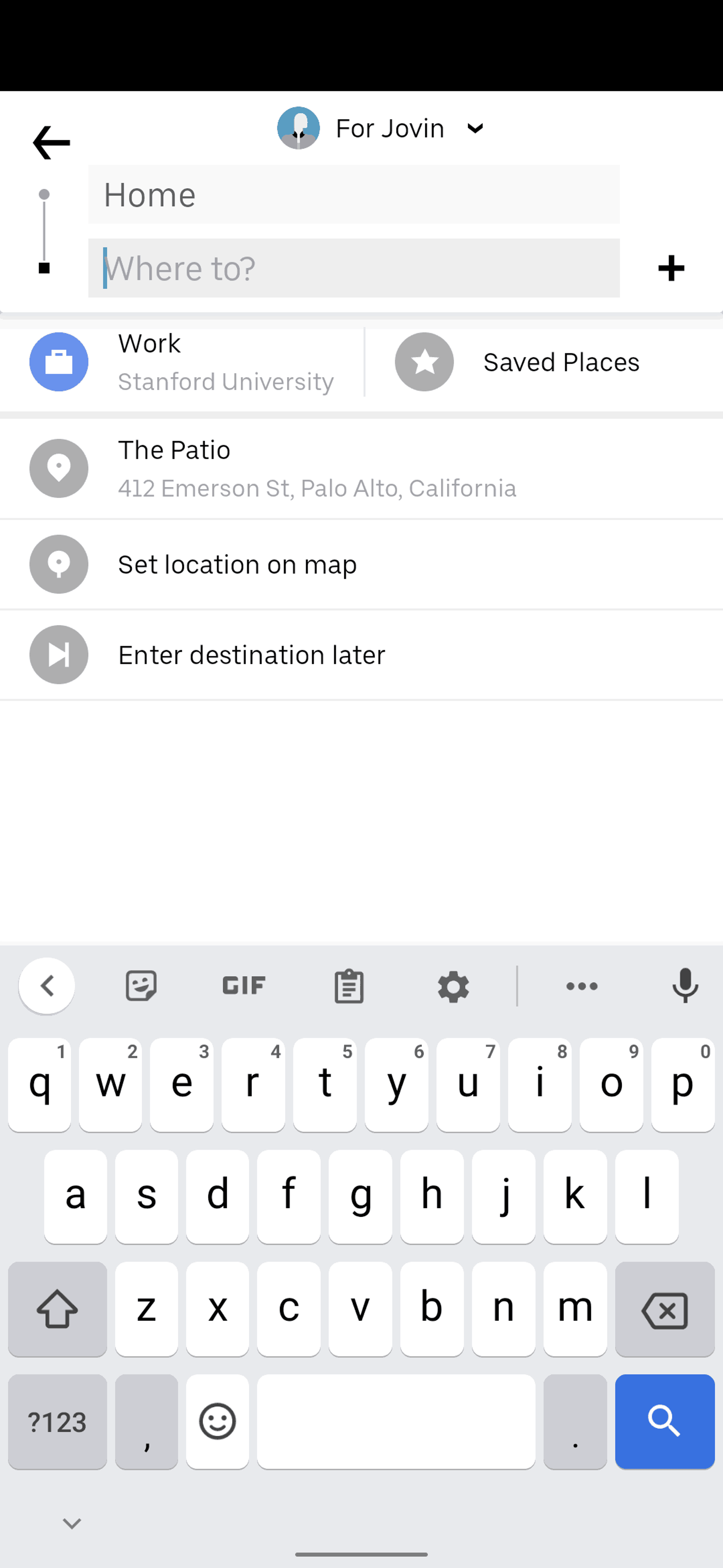 Uber Android Travel & Transportation interface screenshot 19