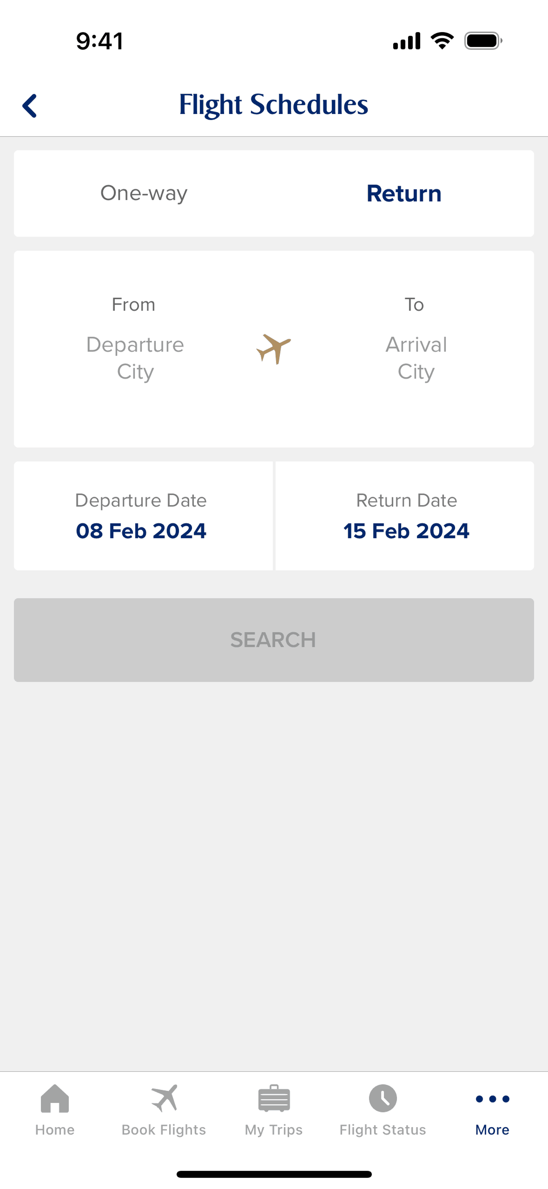 Singapore Airlines iOS Travel & Transportation interface screenshot 15