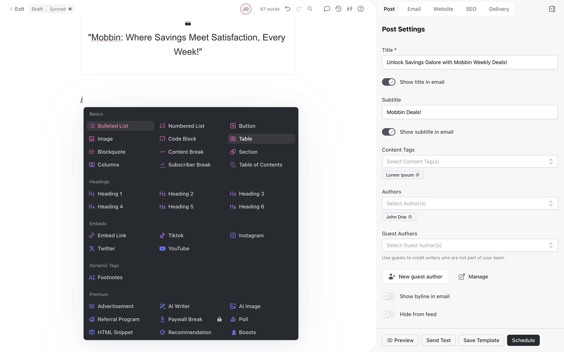 beehiiv Web Business interface screenshot 10