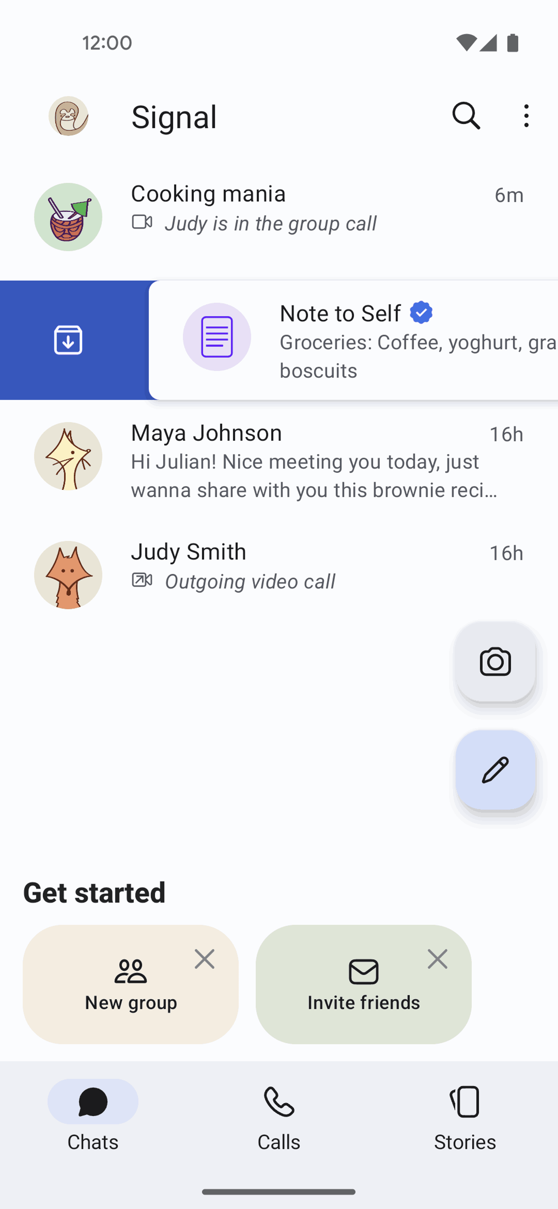 Signal Android Social Networking interface screenshot 19