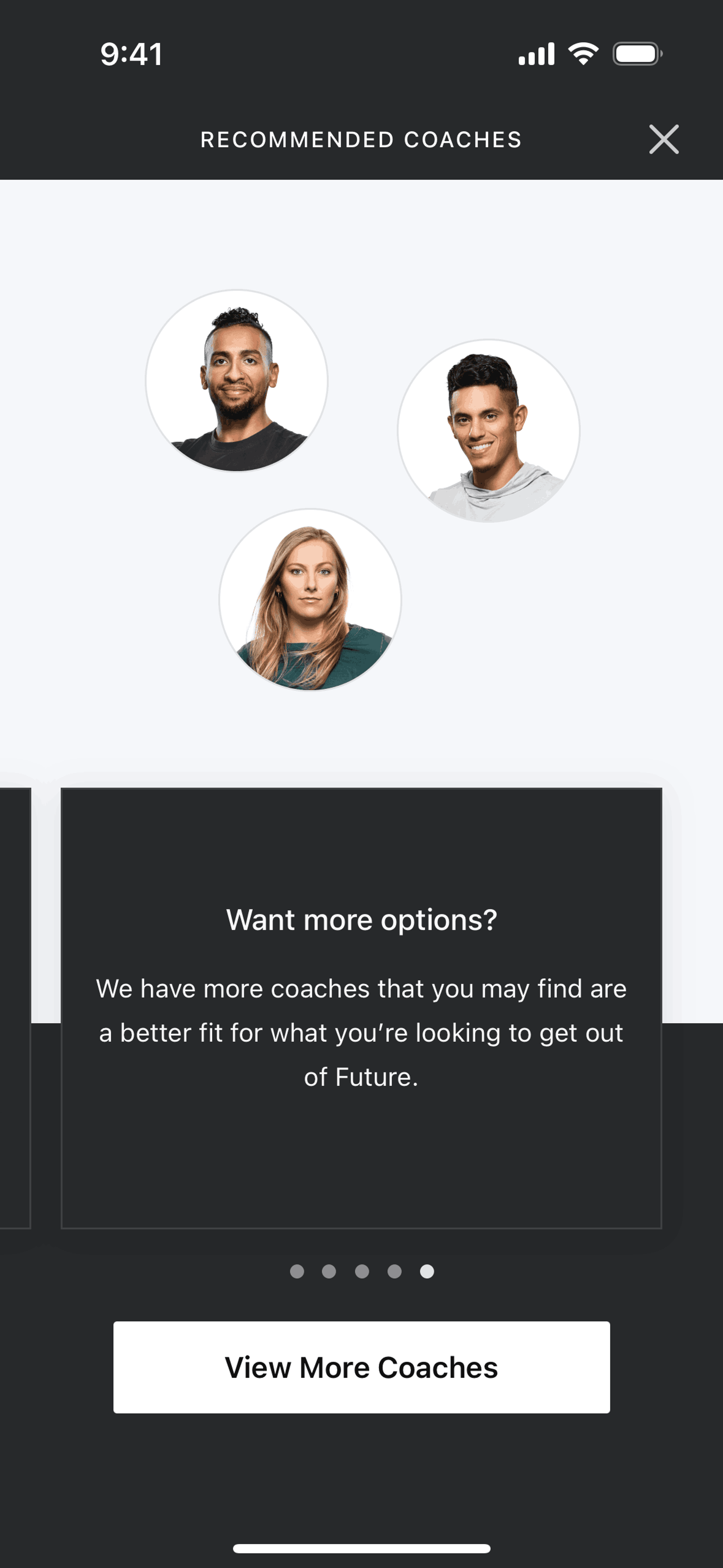 Future iOS Sports interface screenshot 12