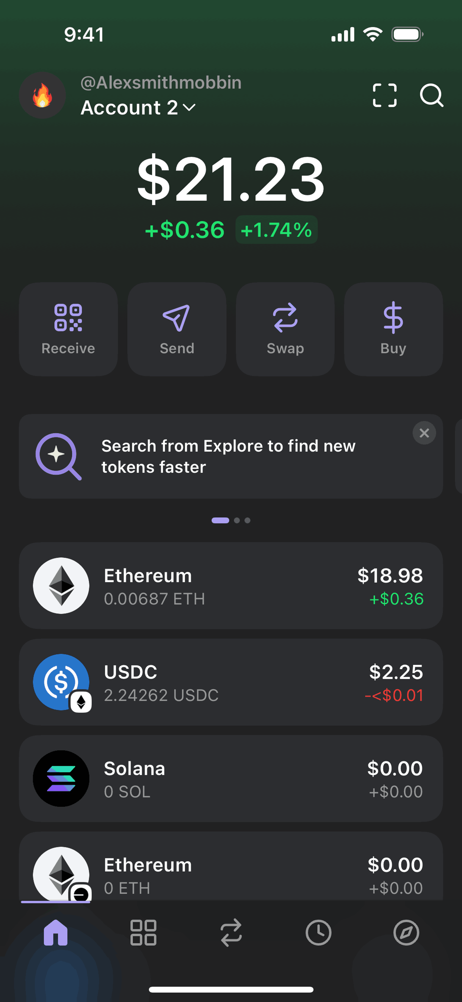 Phantom iOS Crypto & Web3 interface screenshot 17