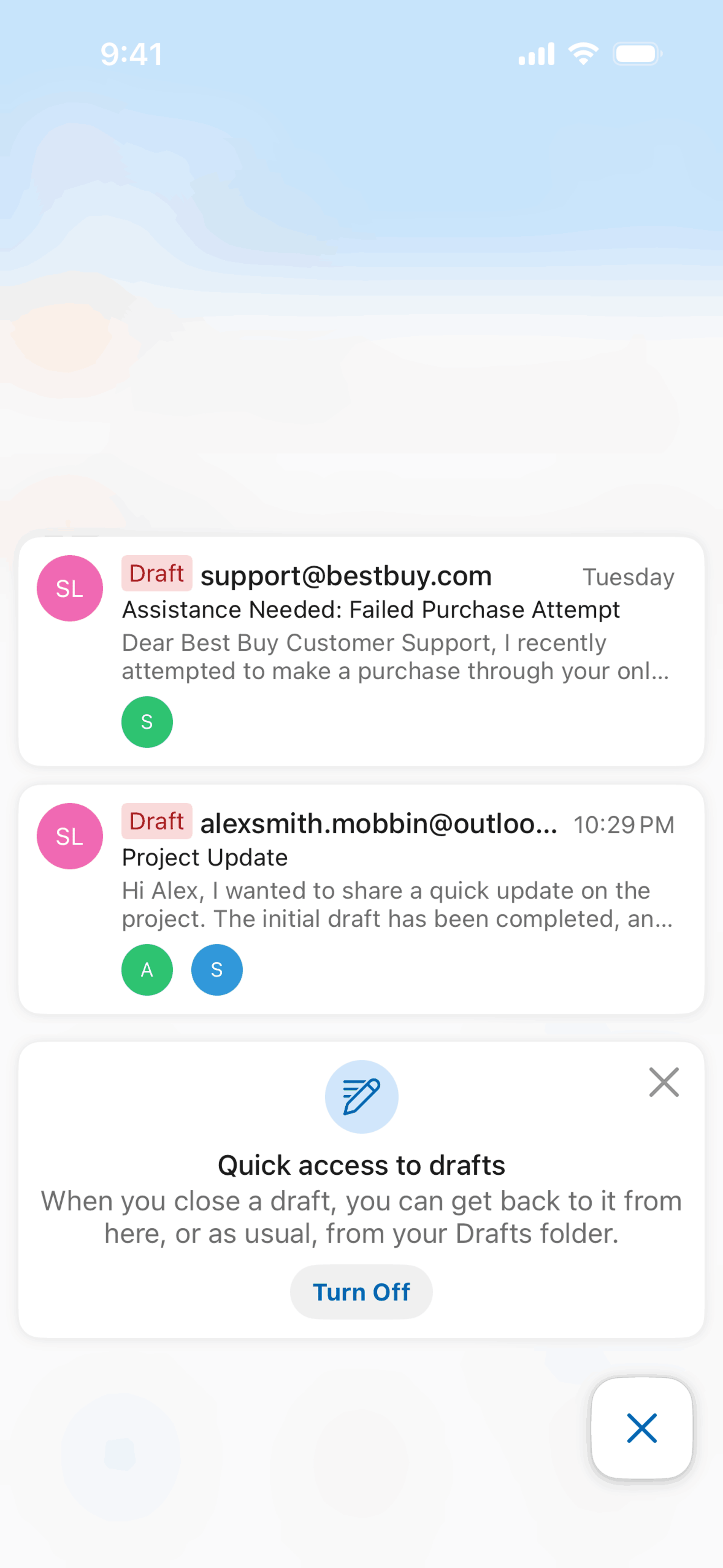Microsoft Outlook iOS email interface screenshot 7