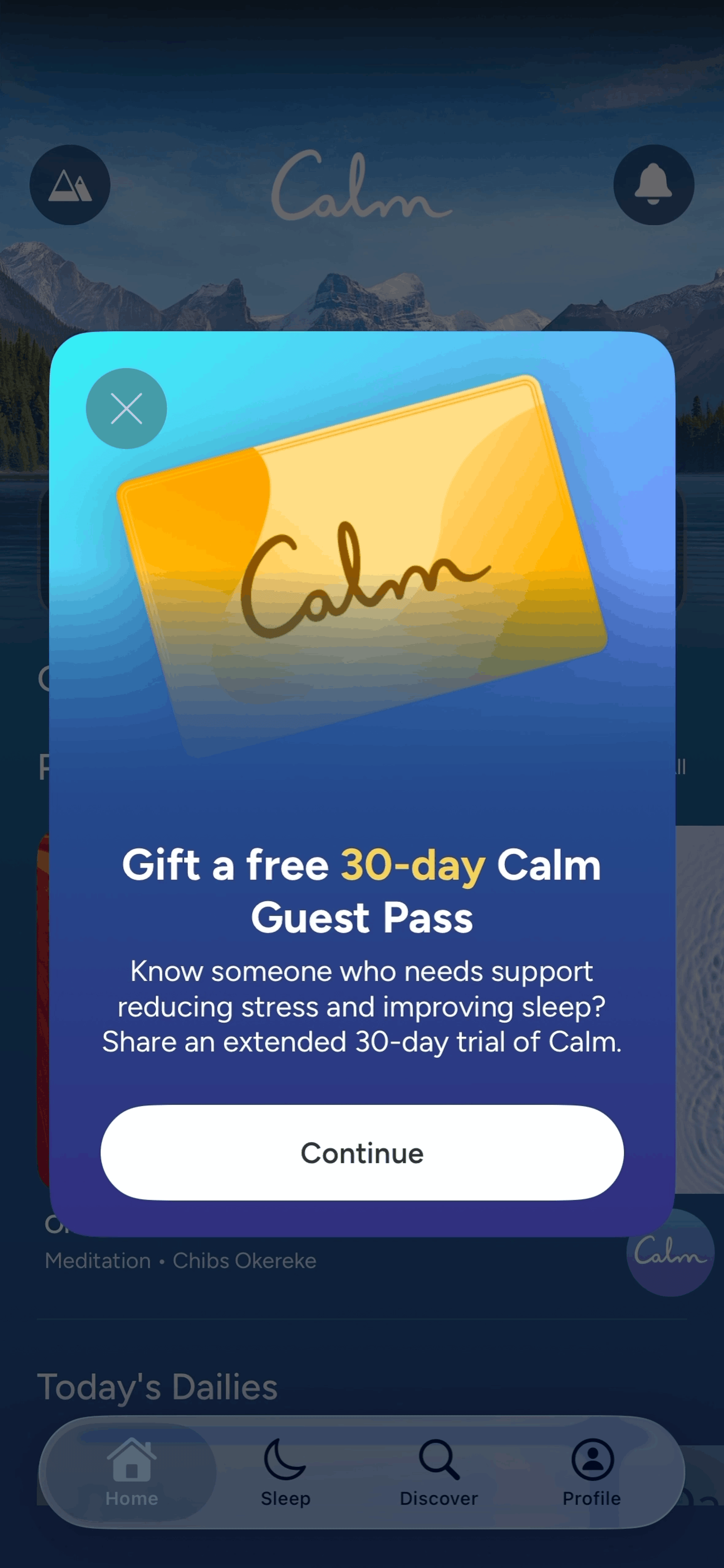 Calm iOS Health & Fitness interface screenshot 21