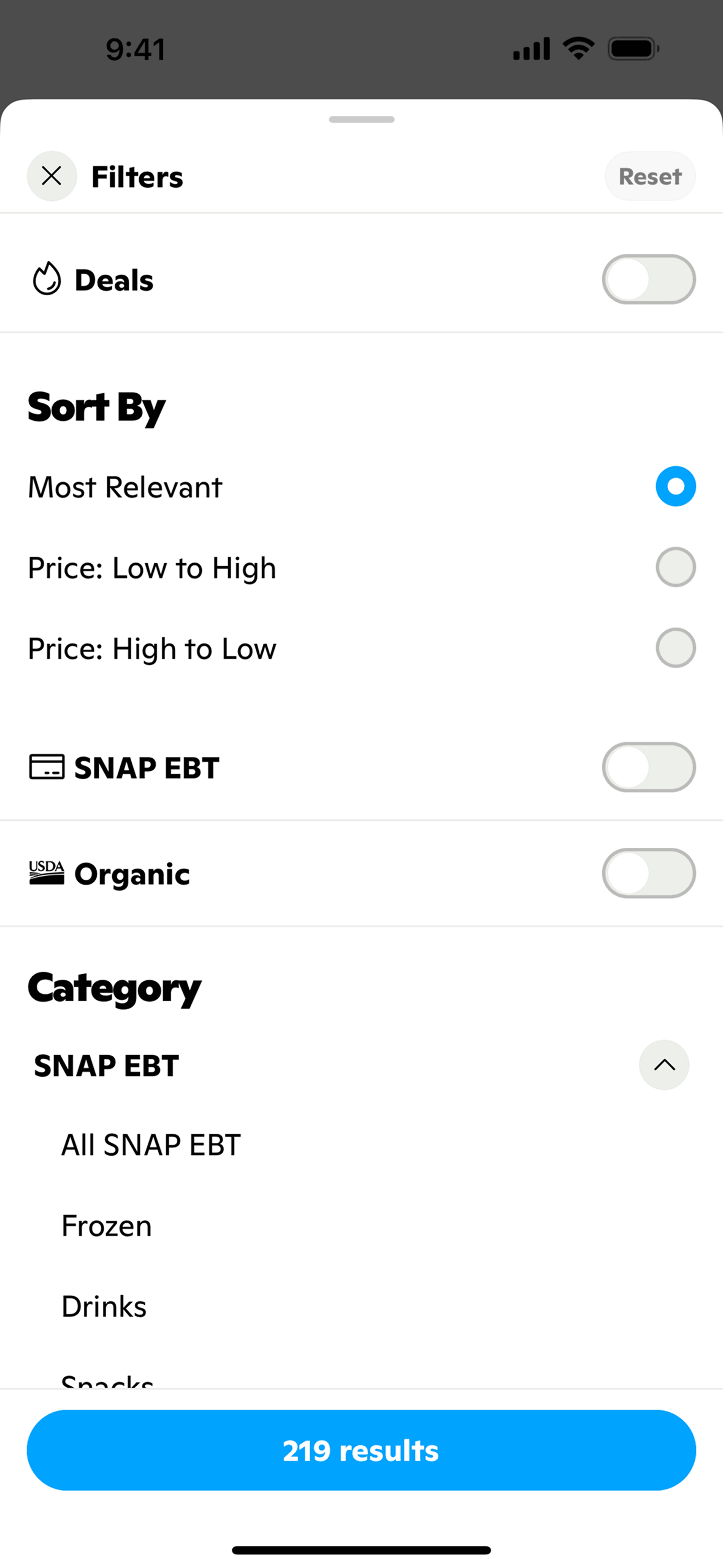 Gopuff iOS Shopping interface screenshot 17
