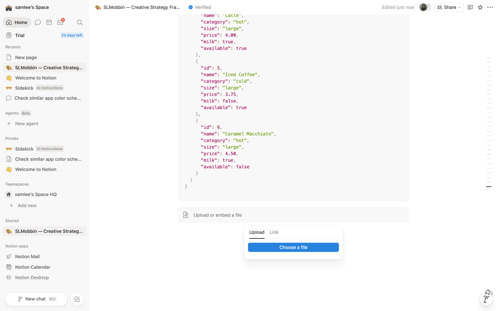Notion Web Collaboration interface screenshot 5