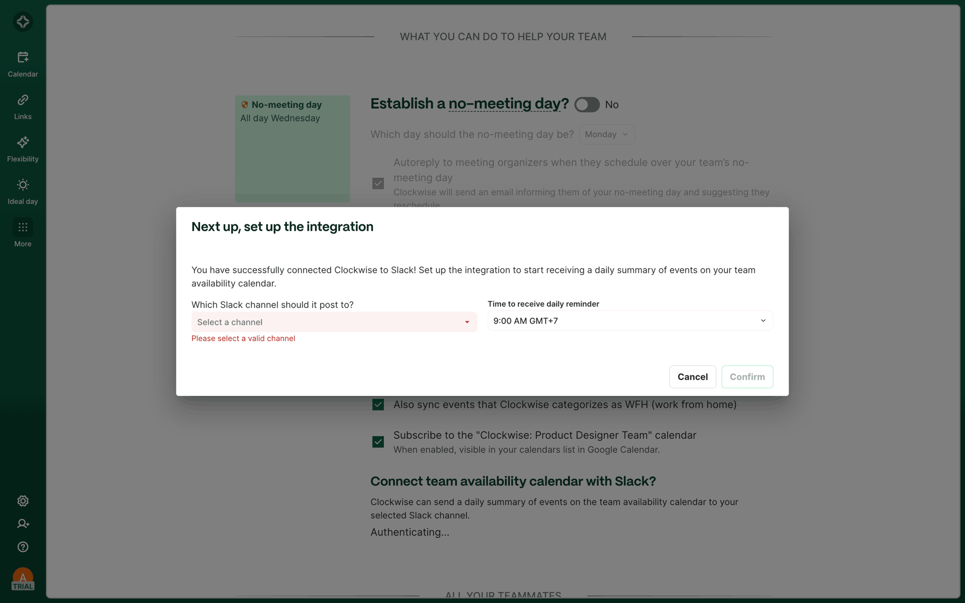 Clockwise Web Productivity interface screenshot 14