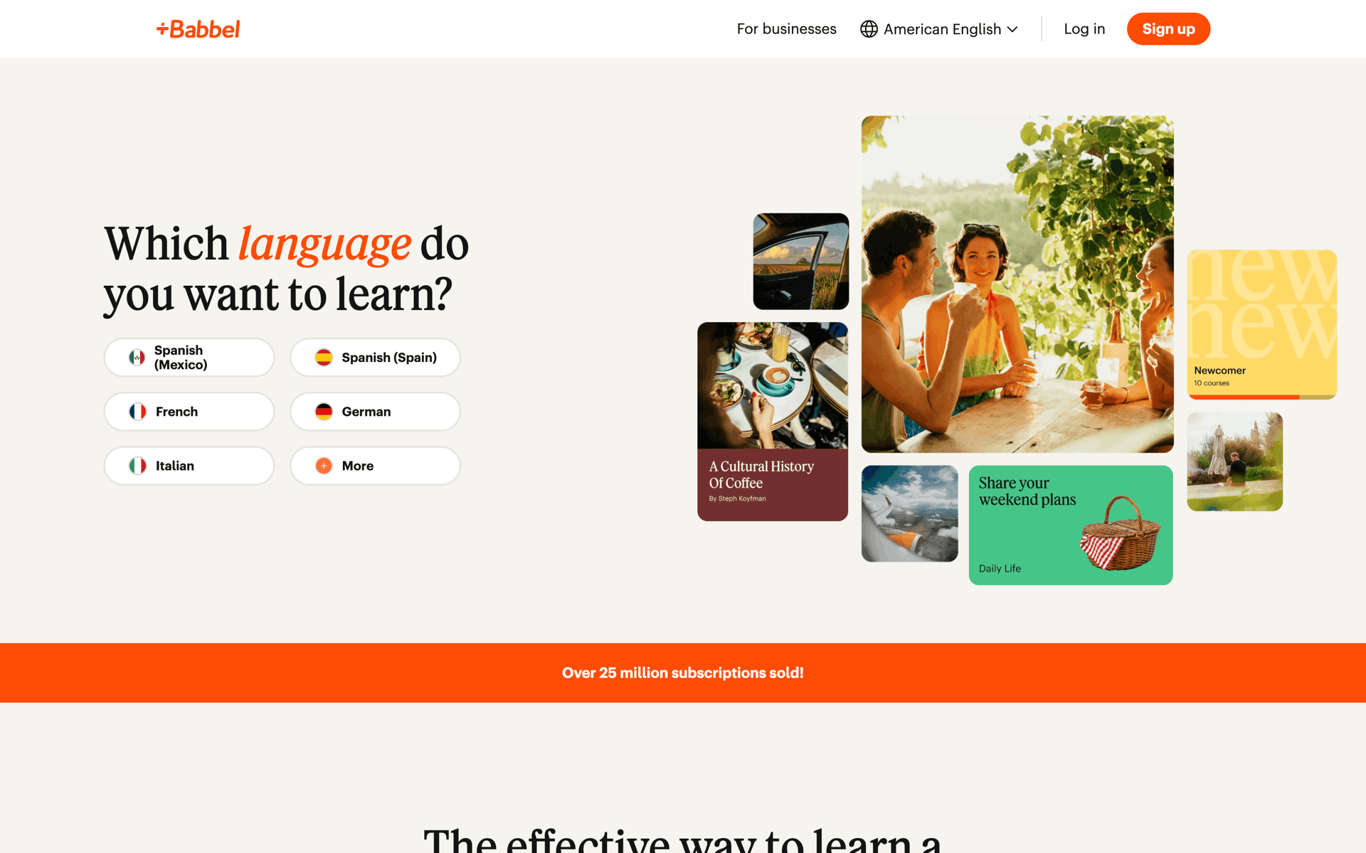 Babbel Web Education interface screenshot 1