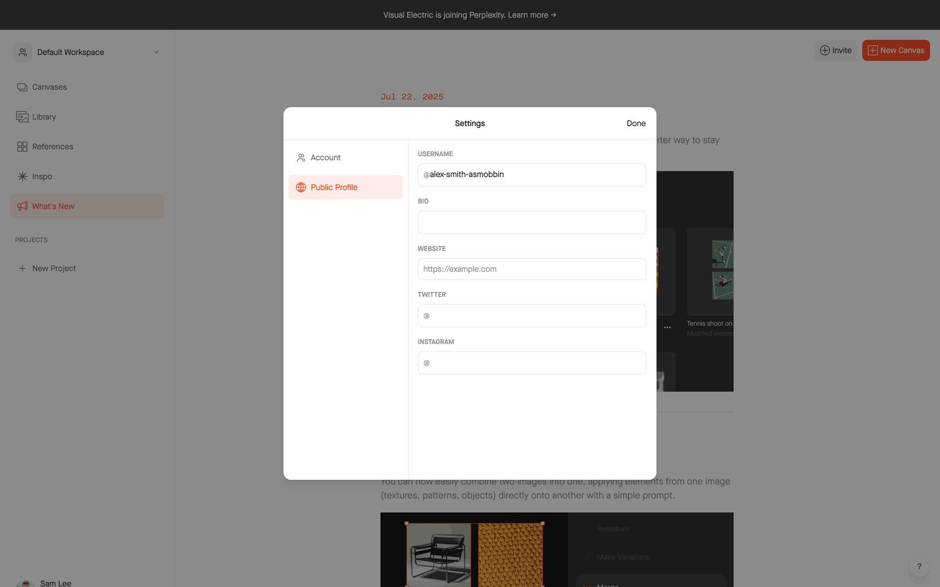 Visual Electric Web AI interface screenshot 3
