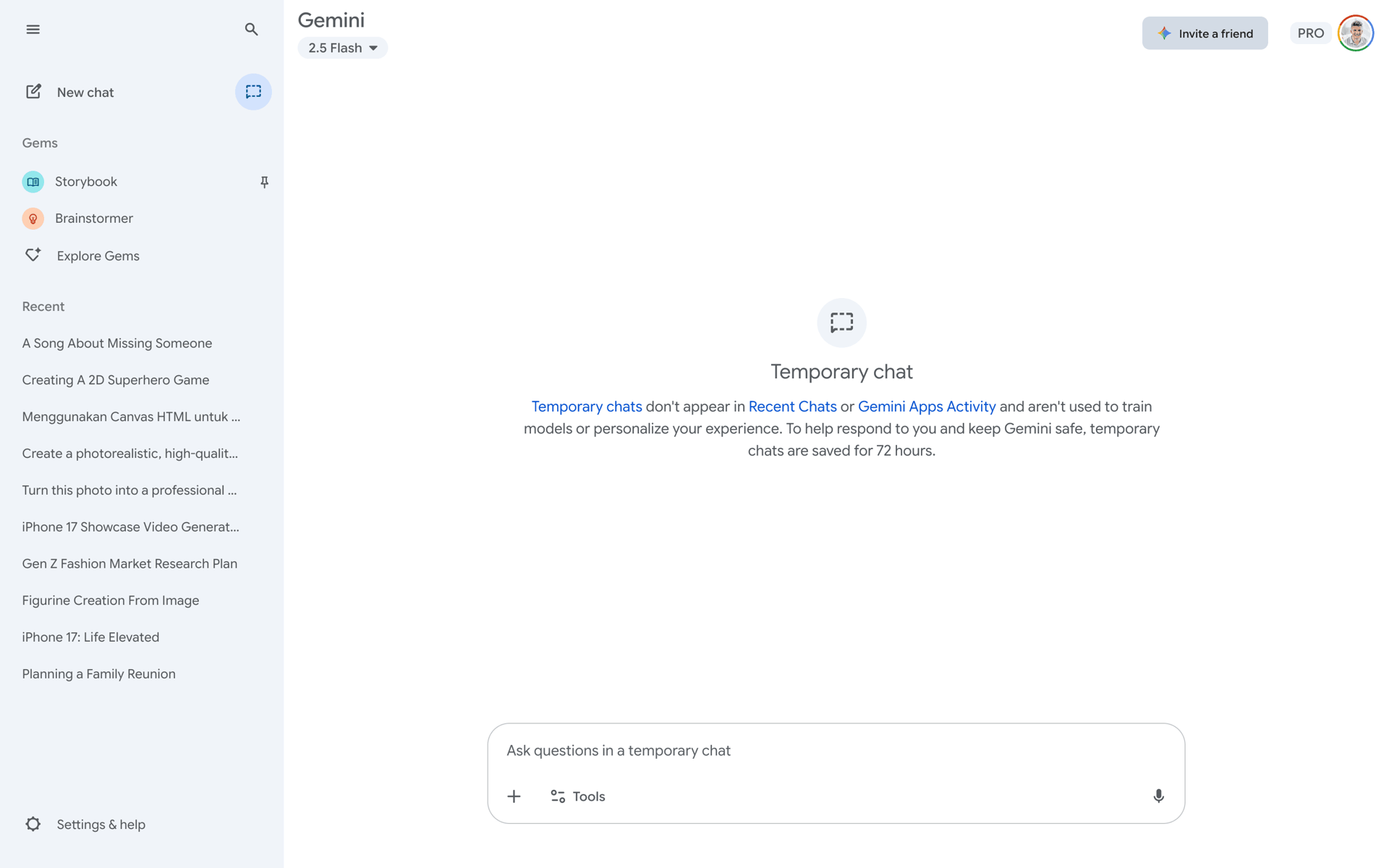 Google Gemini Web AI interface screenshot 21